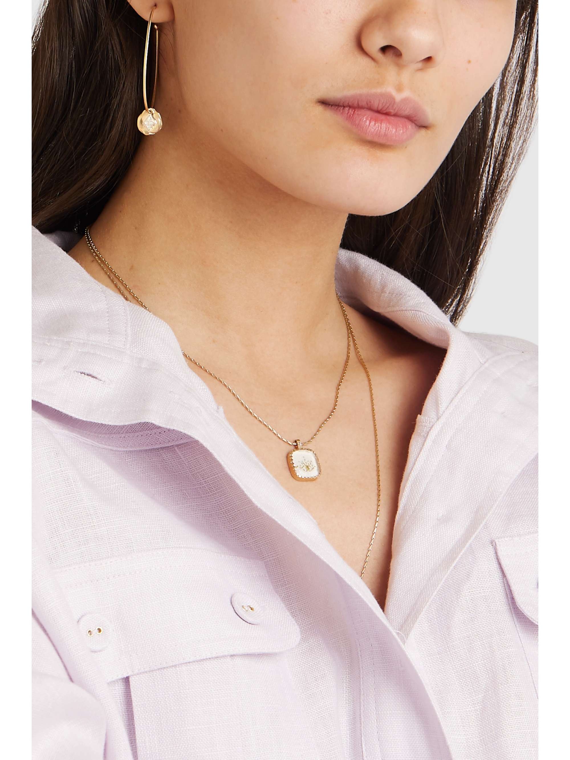 PASCALE MONVOISIN Hayett 9-karat gold diamond earring