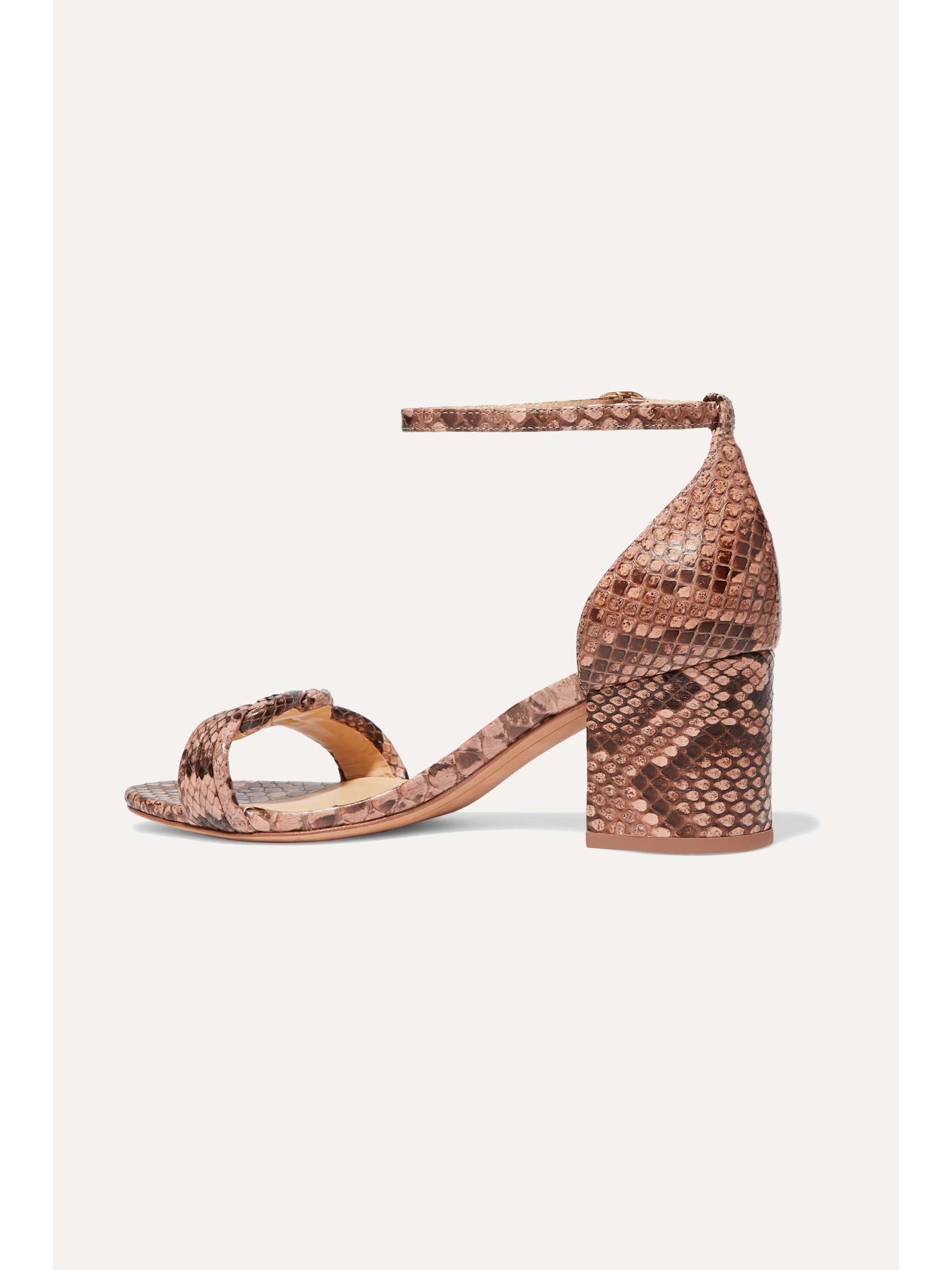 ALEXANDRE BIRMAN Malica 结饰蟒蛇皮凉鞋