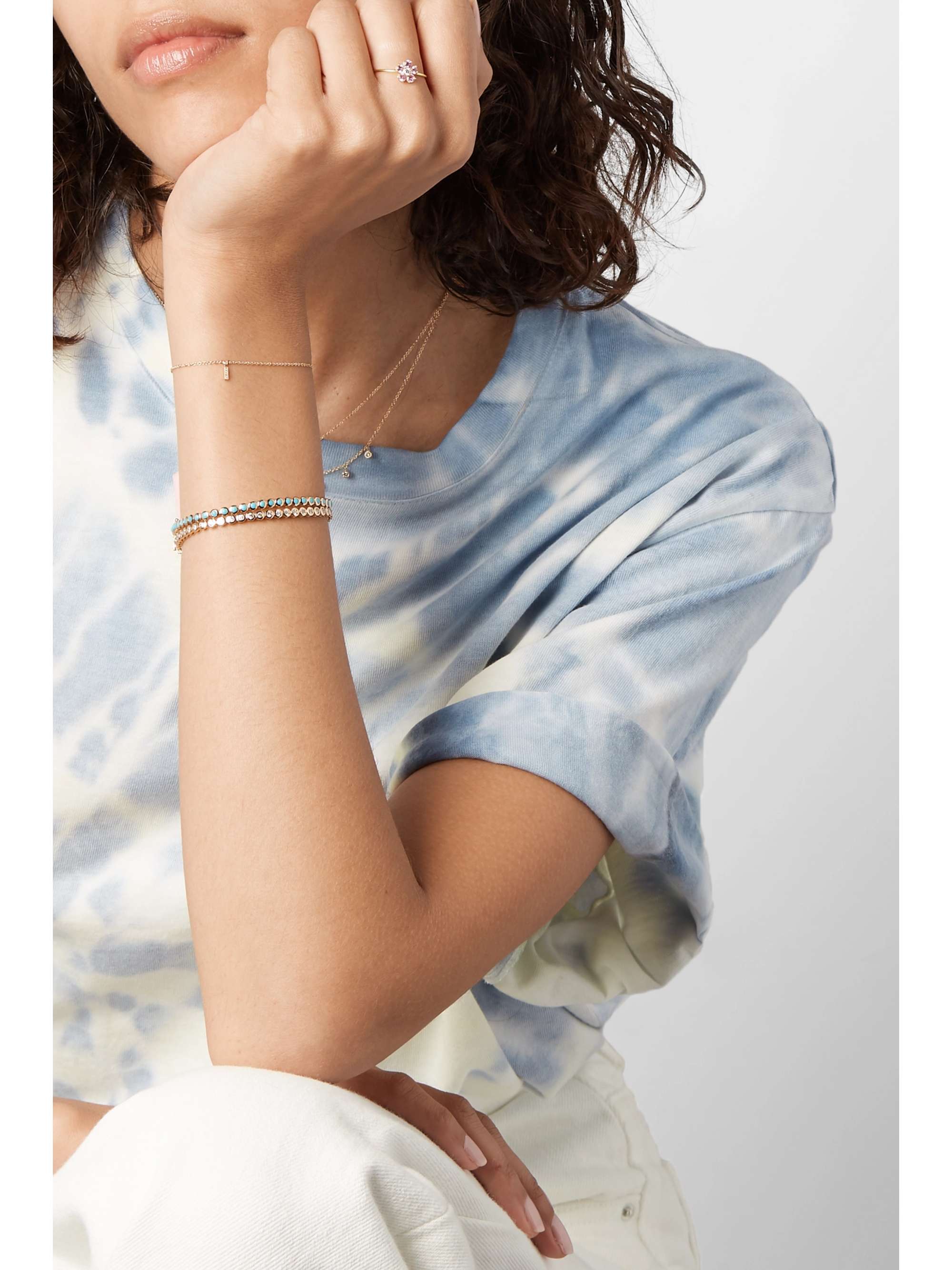 JENNIFER MEYER 18-karat gold, lapis lazuli and diamond ring