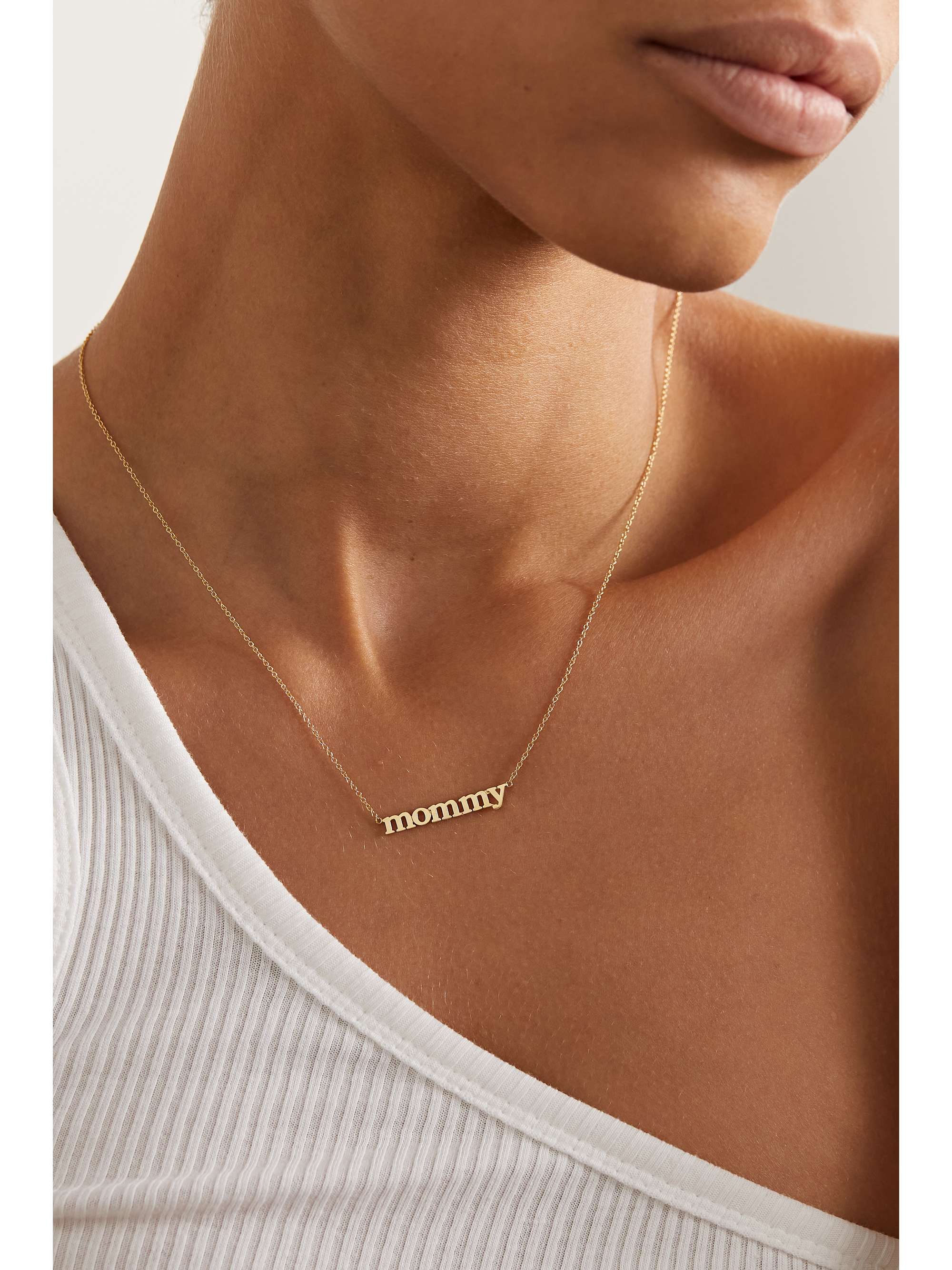 JENNIFER MEYER Mommy 18-karat gold necklace