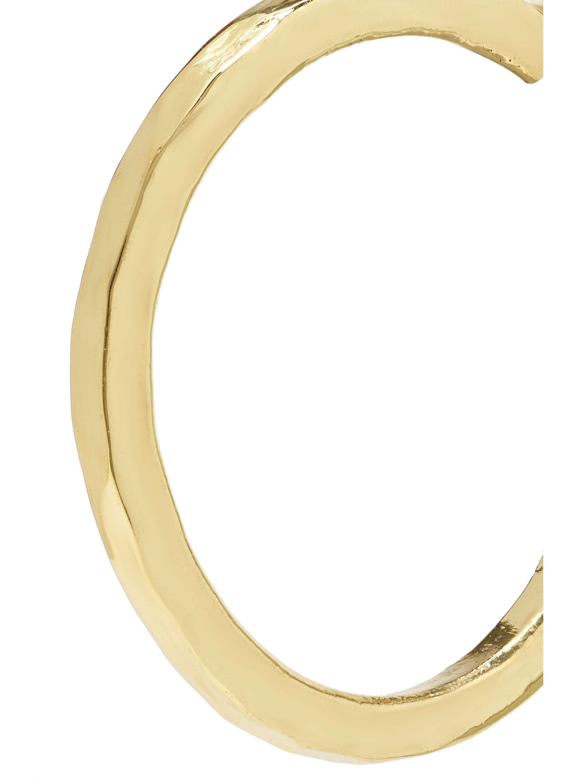 JENNIFER MEYER Hammered 18-karat gold hoop earrings