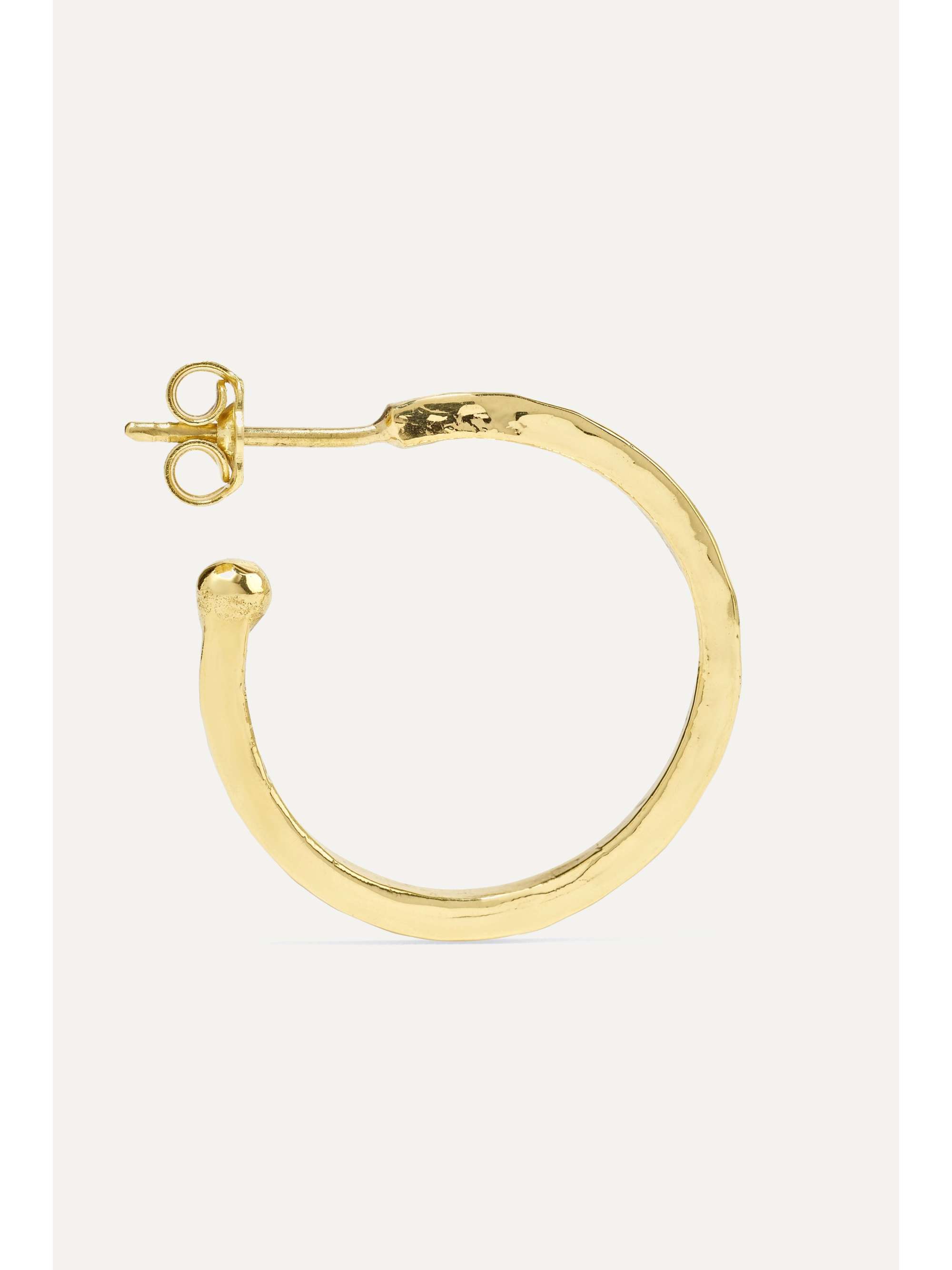 JENNIFER MEYER Hammered 18-karat gold hoop earrings