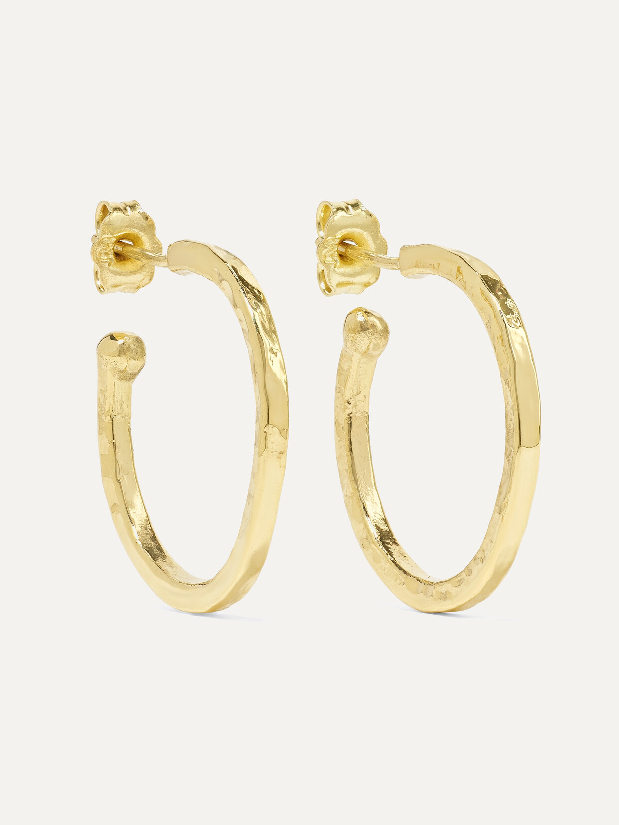 Jennifer Meyer - Hammered 18-karat Gold Hoop Earrings - One size