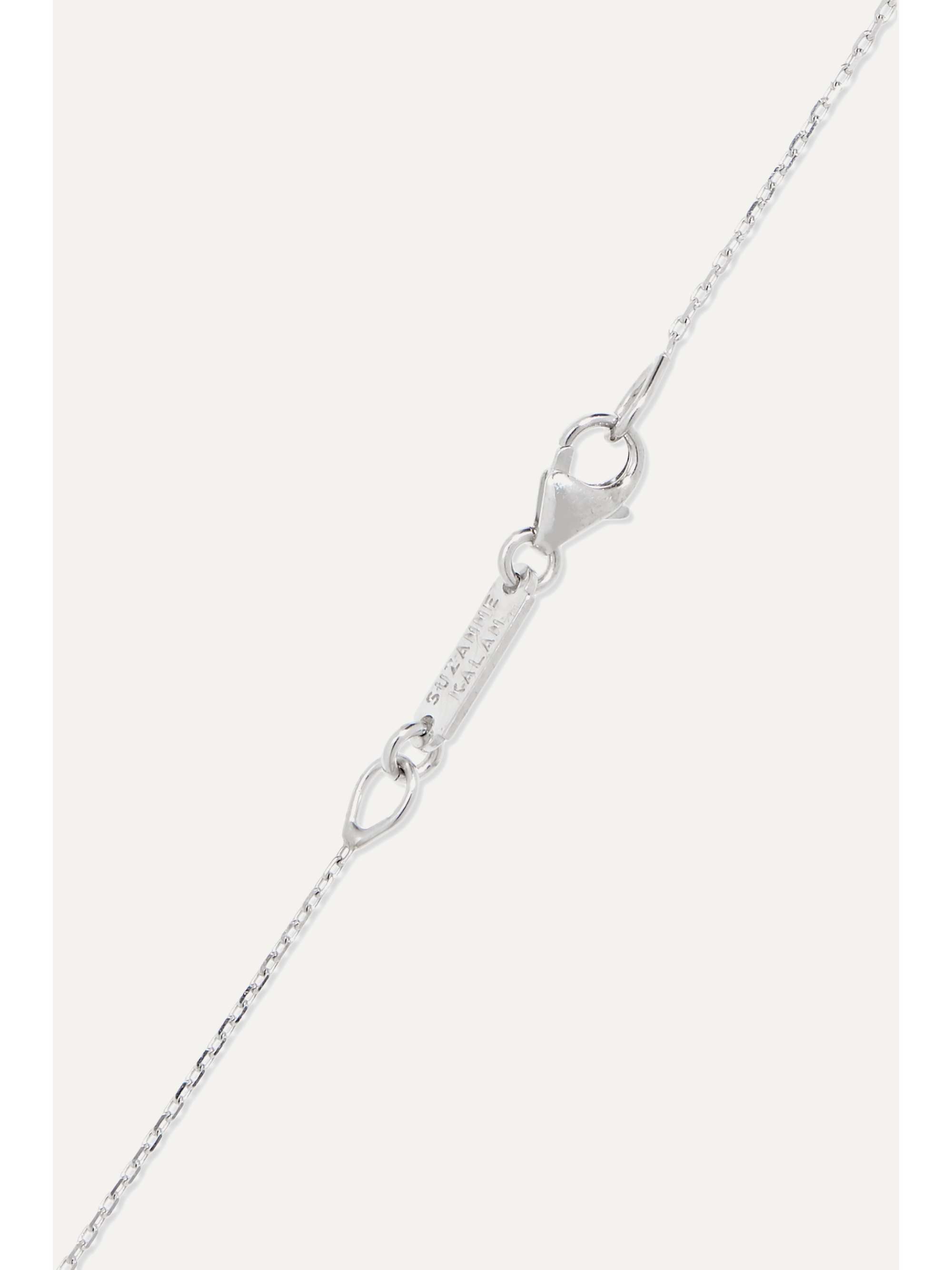 SUZANNE KALAN 18-karat white gold diamond necklace