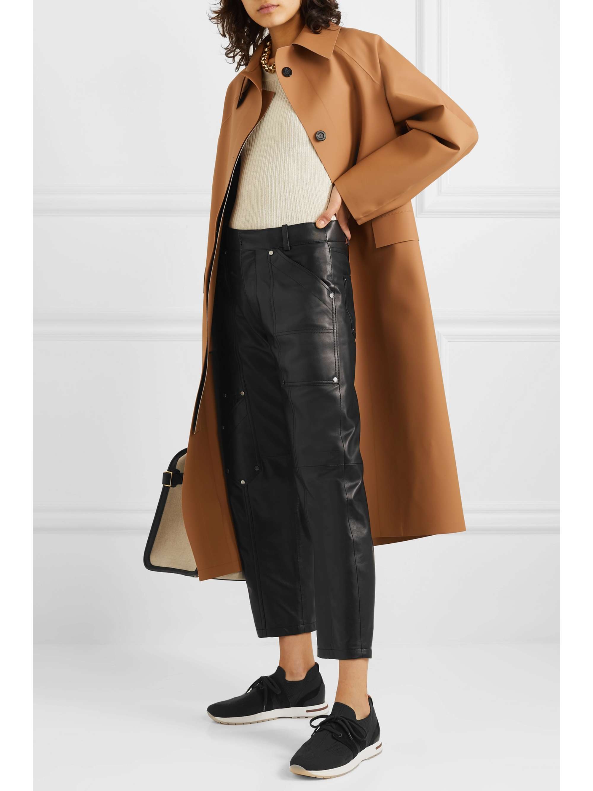 LORO PIANA Flexy Lady wool, leather and suede sneakers