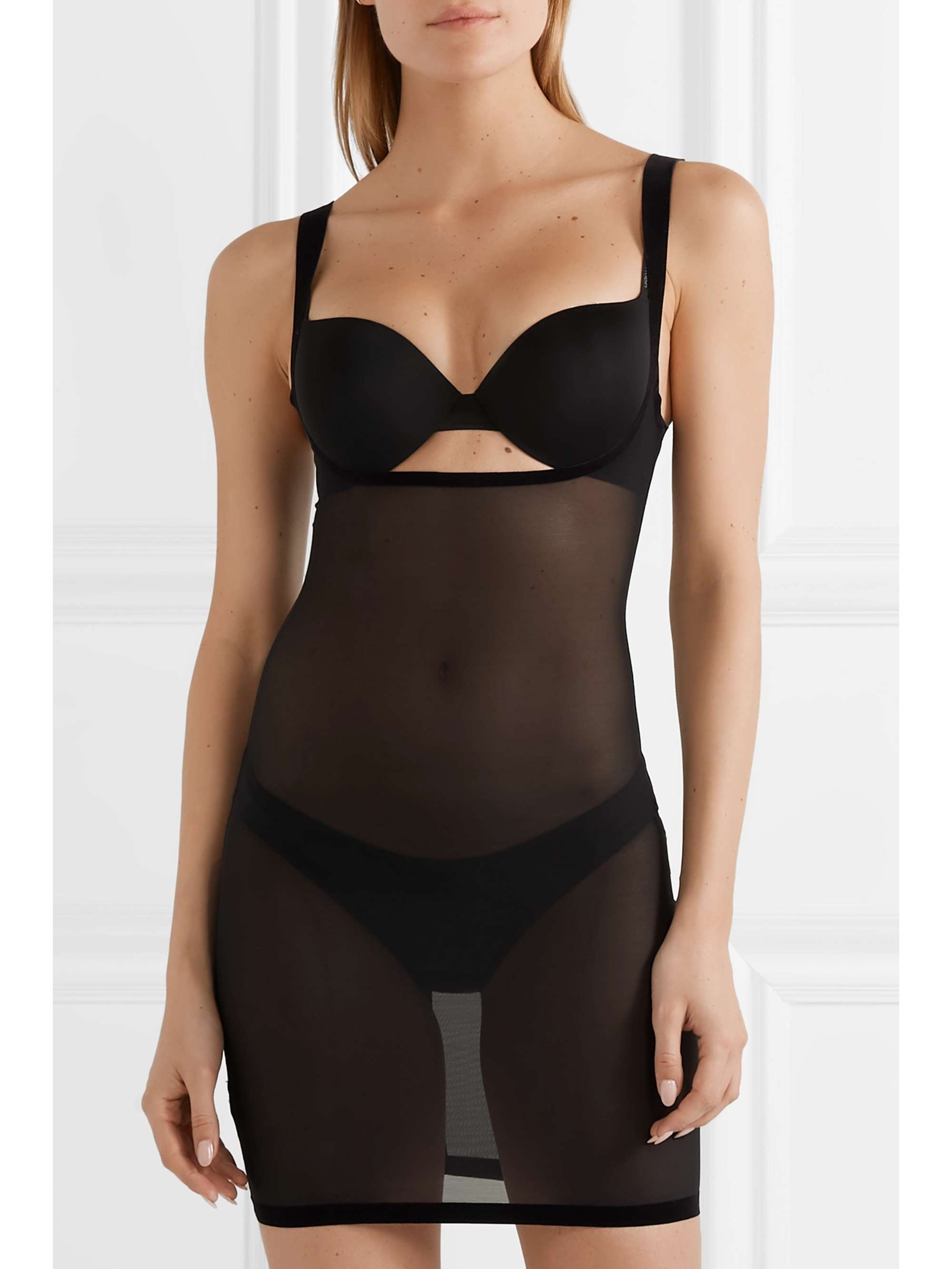 WOLFORD Forming stretch-tulle slip