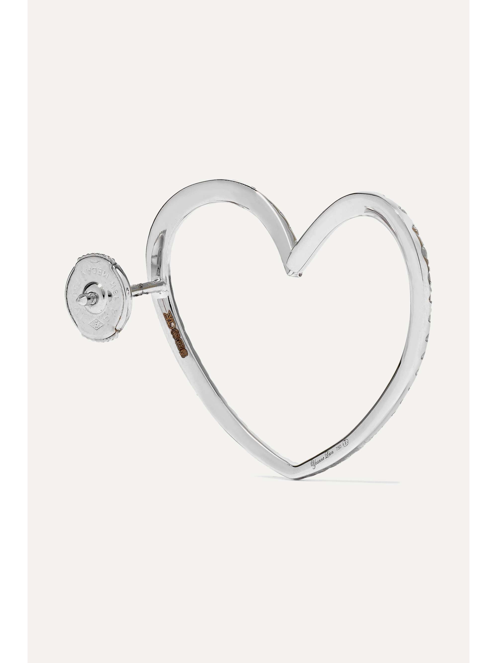 YVONNE LÉON 18-karat white gold diamond earring