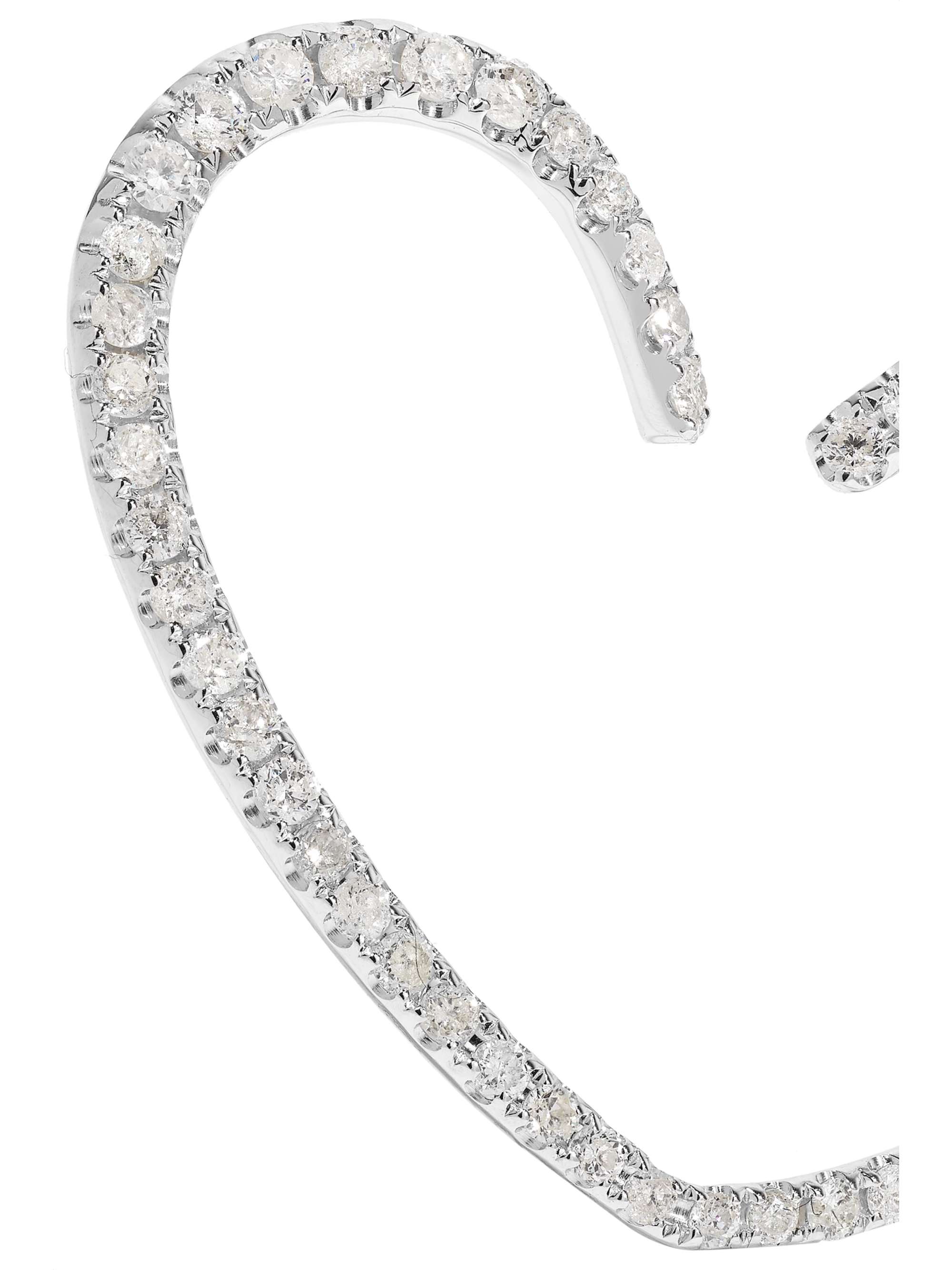 YVONNE LÉON 18-karat white gold diamond earring