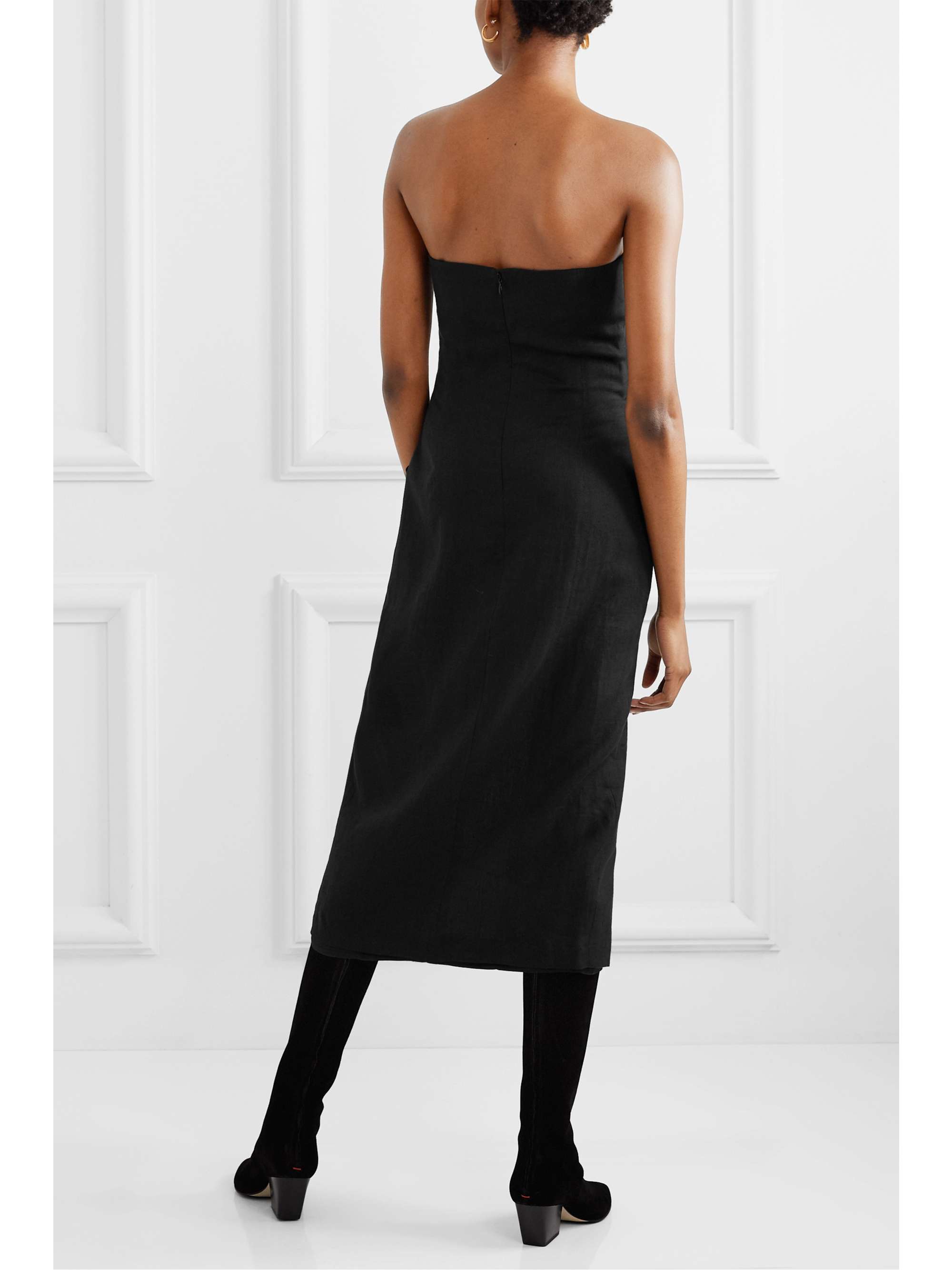 MARA HOFFMAN + NET SUSTAIN Diaz hemp midi dress