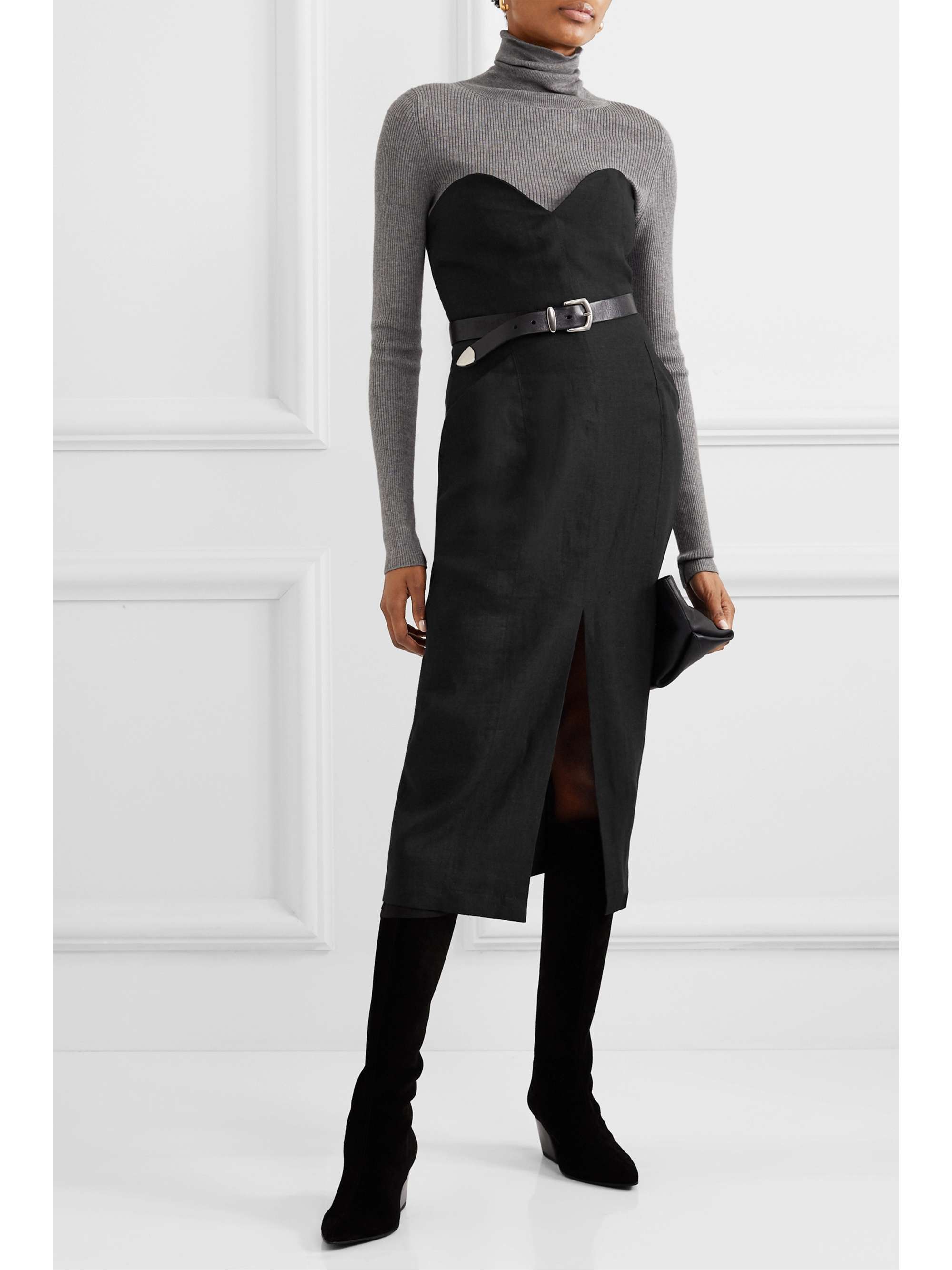 MARA HOFFMAN + NET SUSTAIN Diaz hemp midi dress