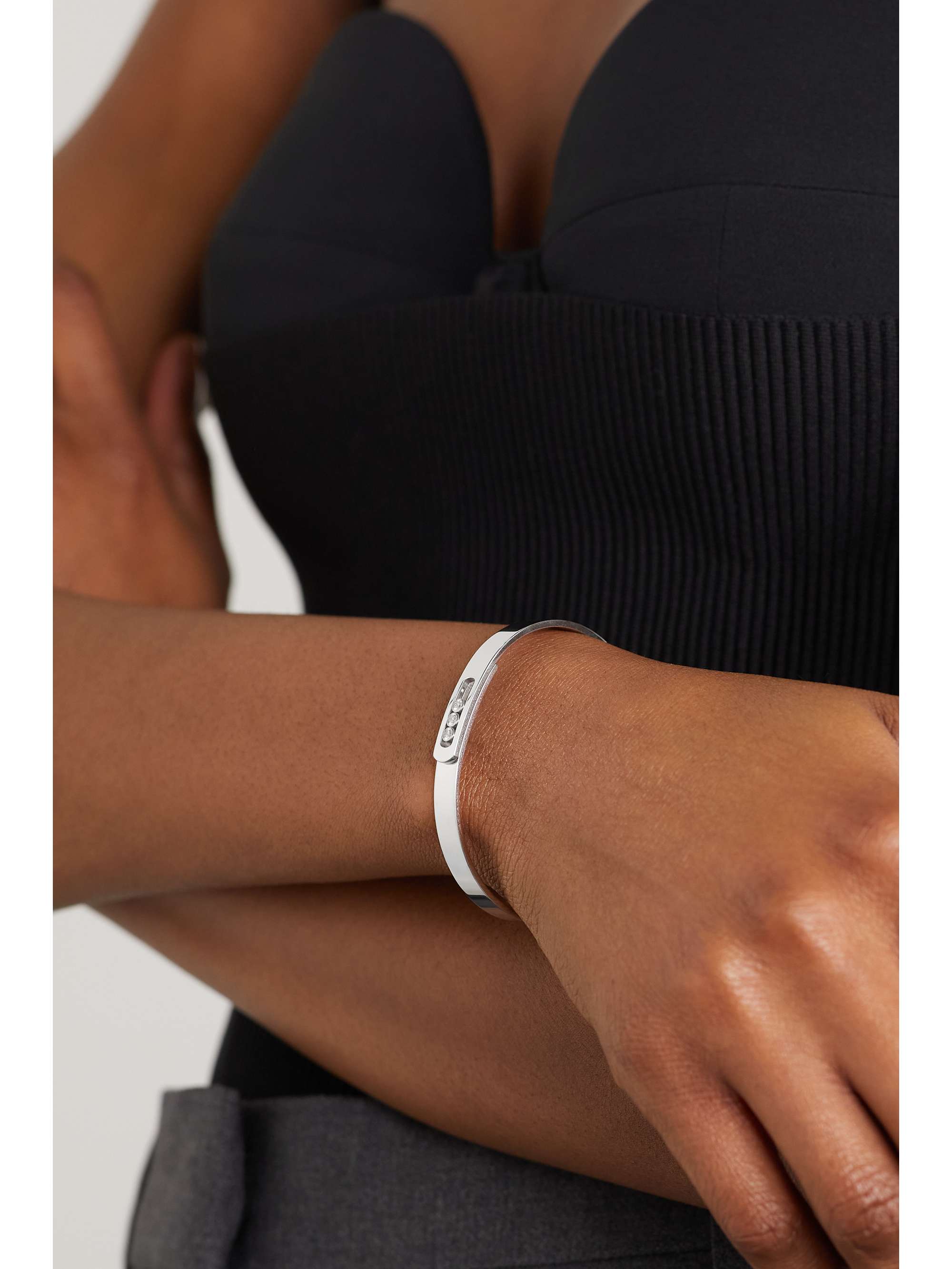 MESSIKA Move Noa 18-karat white gold diamond bangle
