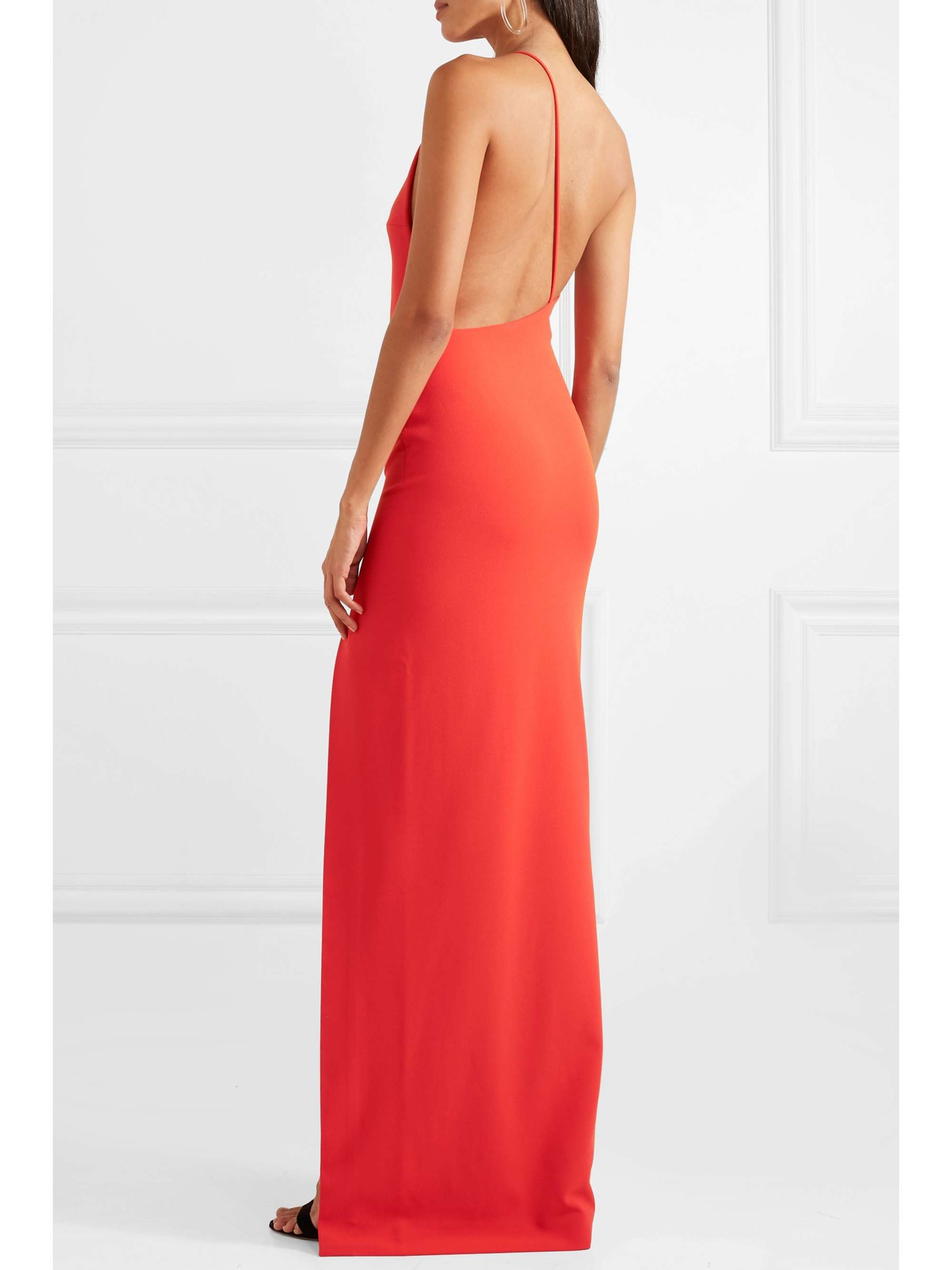 SOLACE LONDON Petch one-shoulder stretch-crepe gown