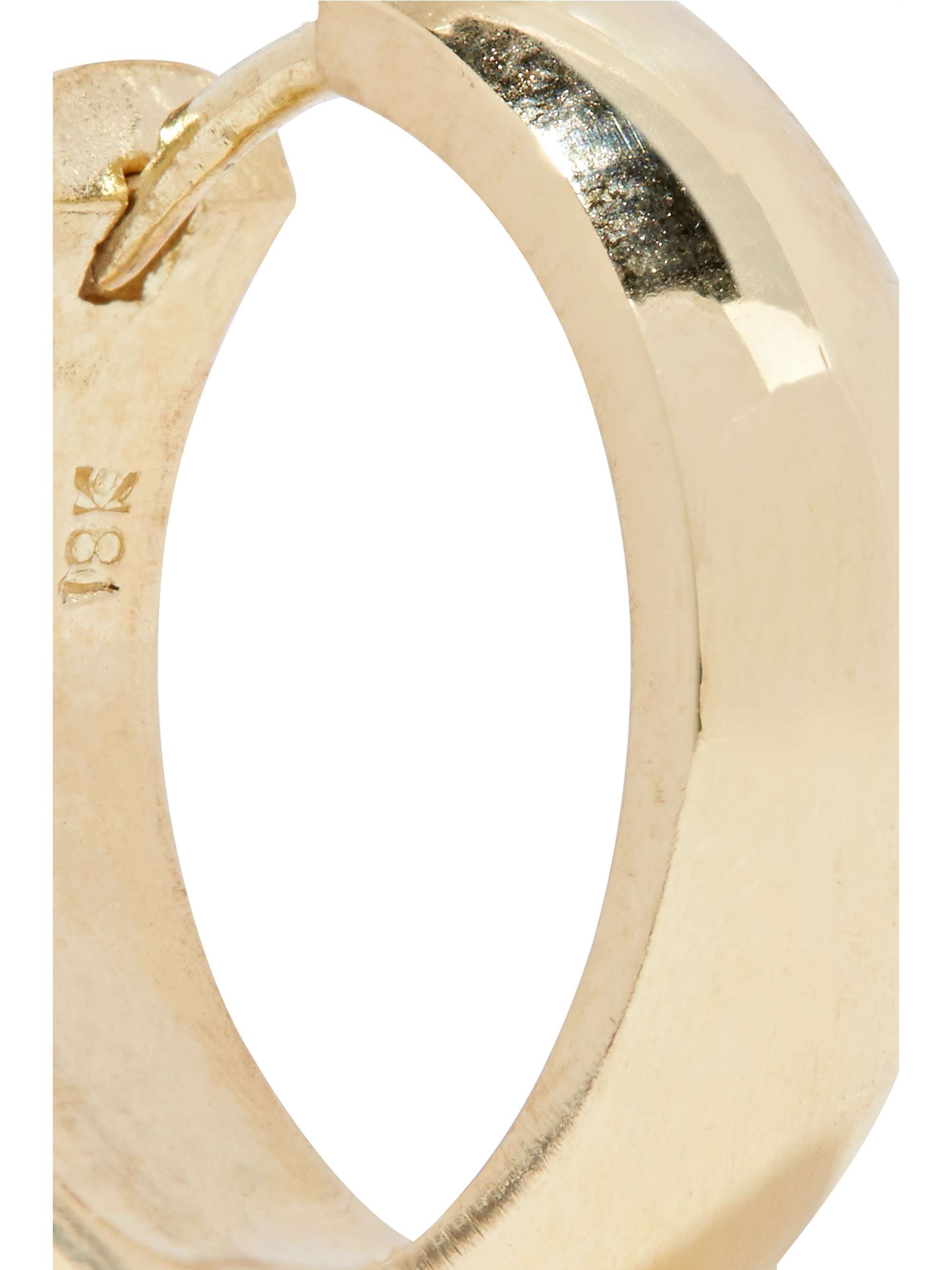 JENNIFER MEYER Wide Huggies 18-karat gold earrings