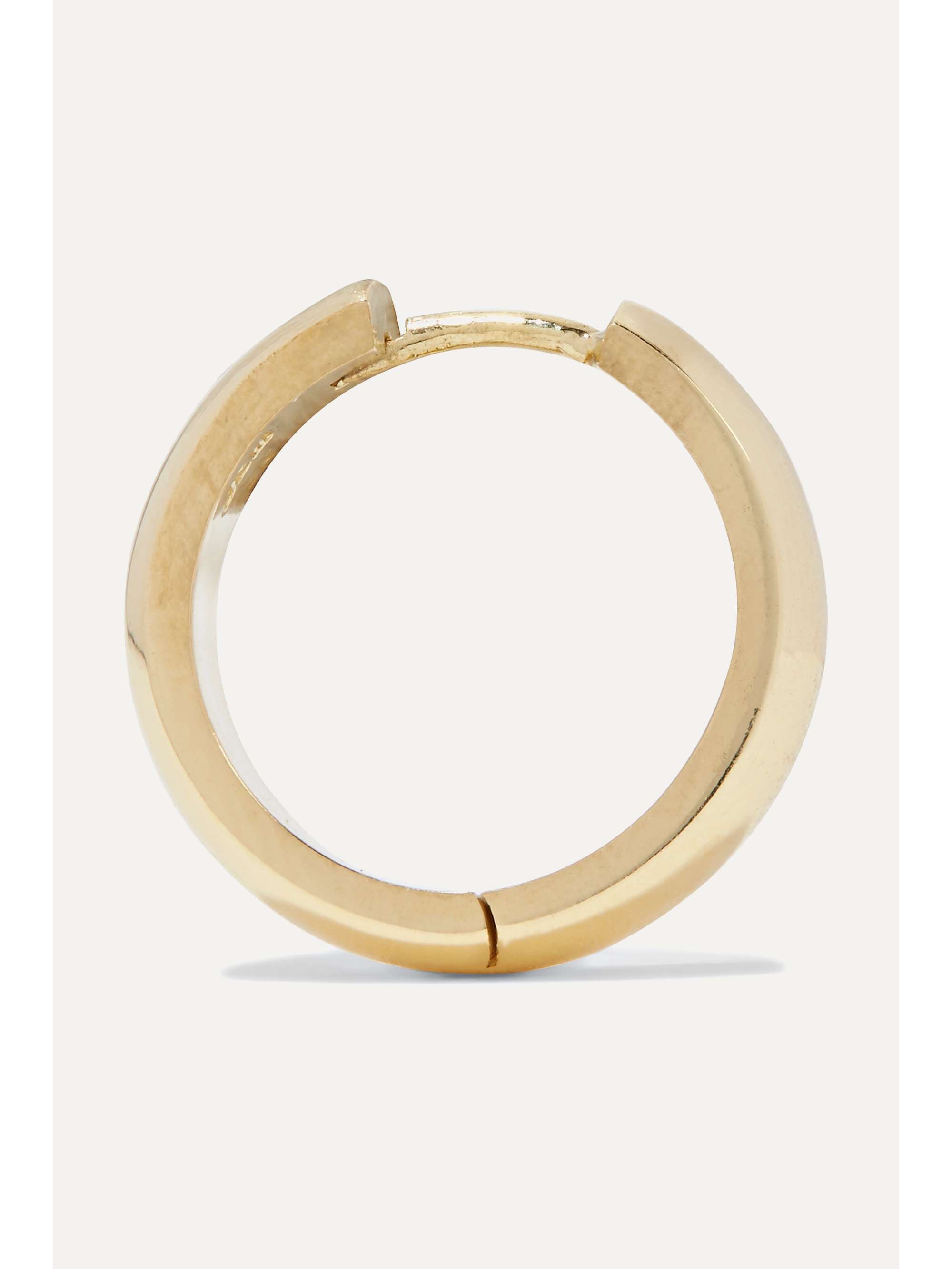 JENNIFER MEYER Wide Huggies 18-karat gold earrings