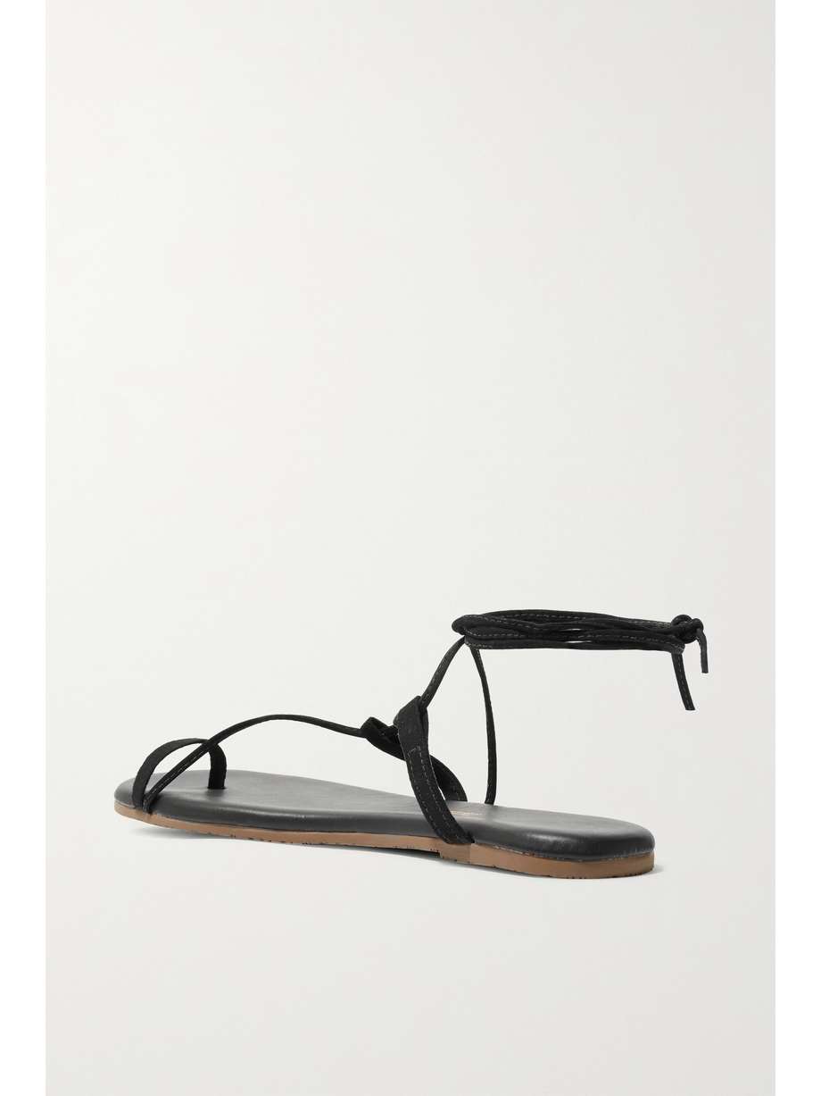 Black Jo leather sandals TKEES NETAPORTER