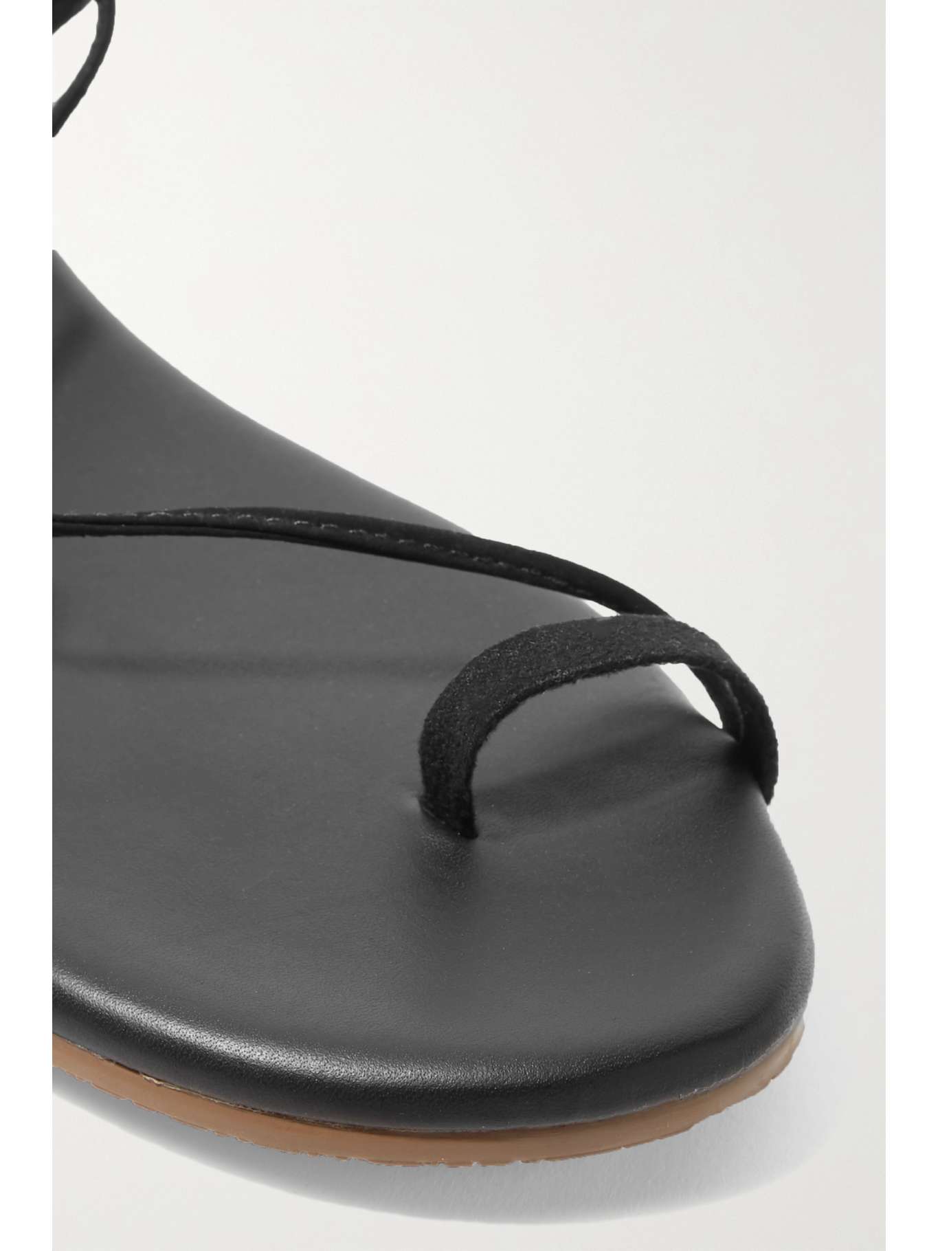 Black Jo leather sandals TKEES NETAPORTER