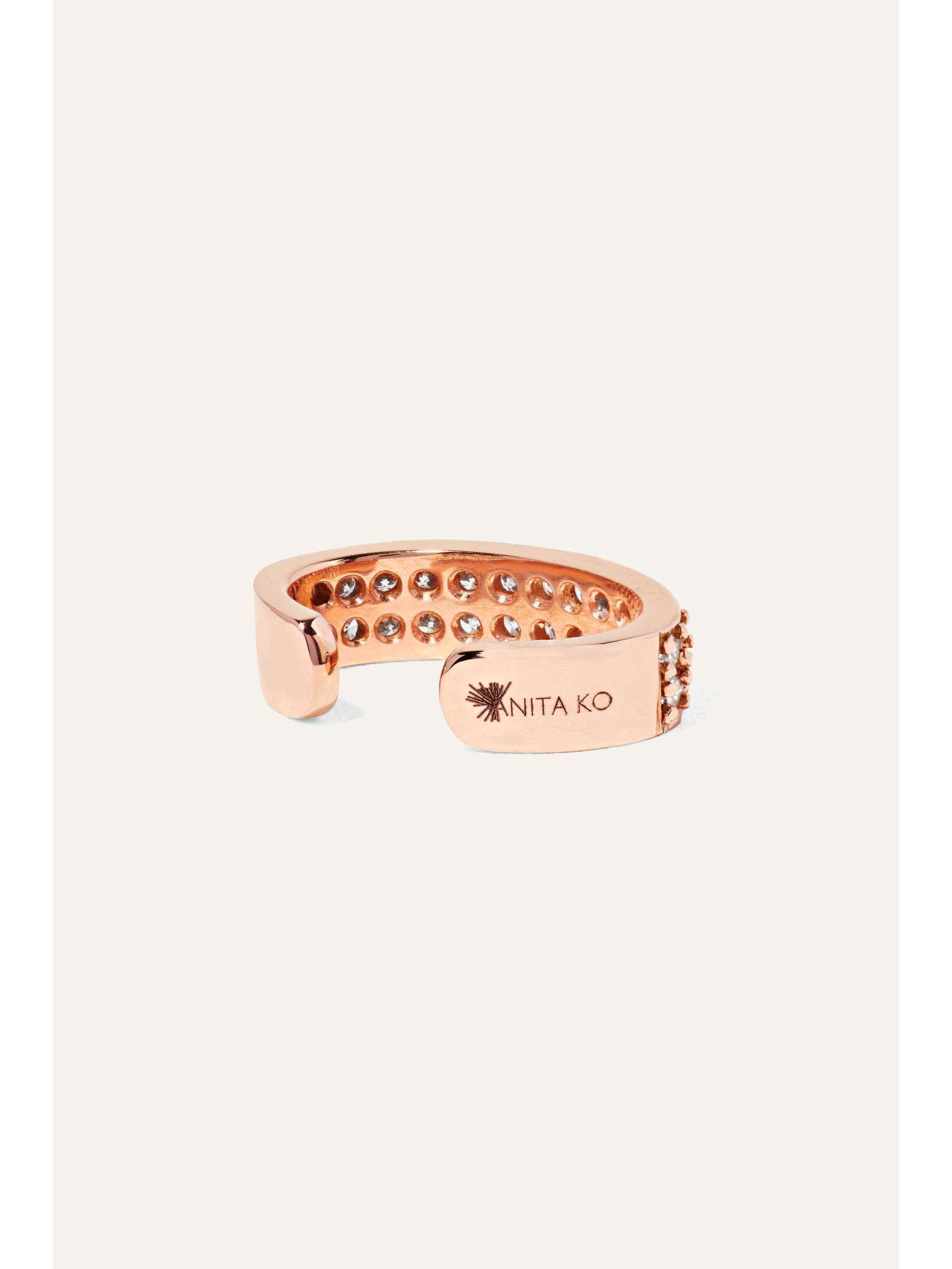 ANITA KO Huggies 18-karat rose gold diamond ear cuff