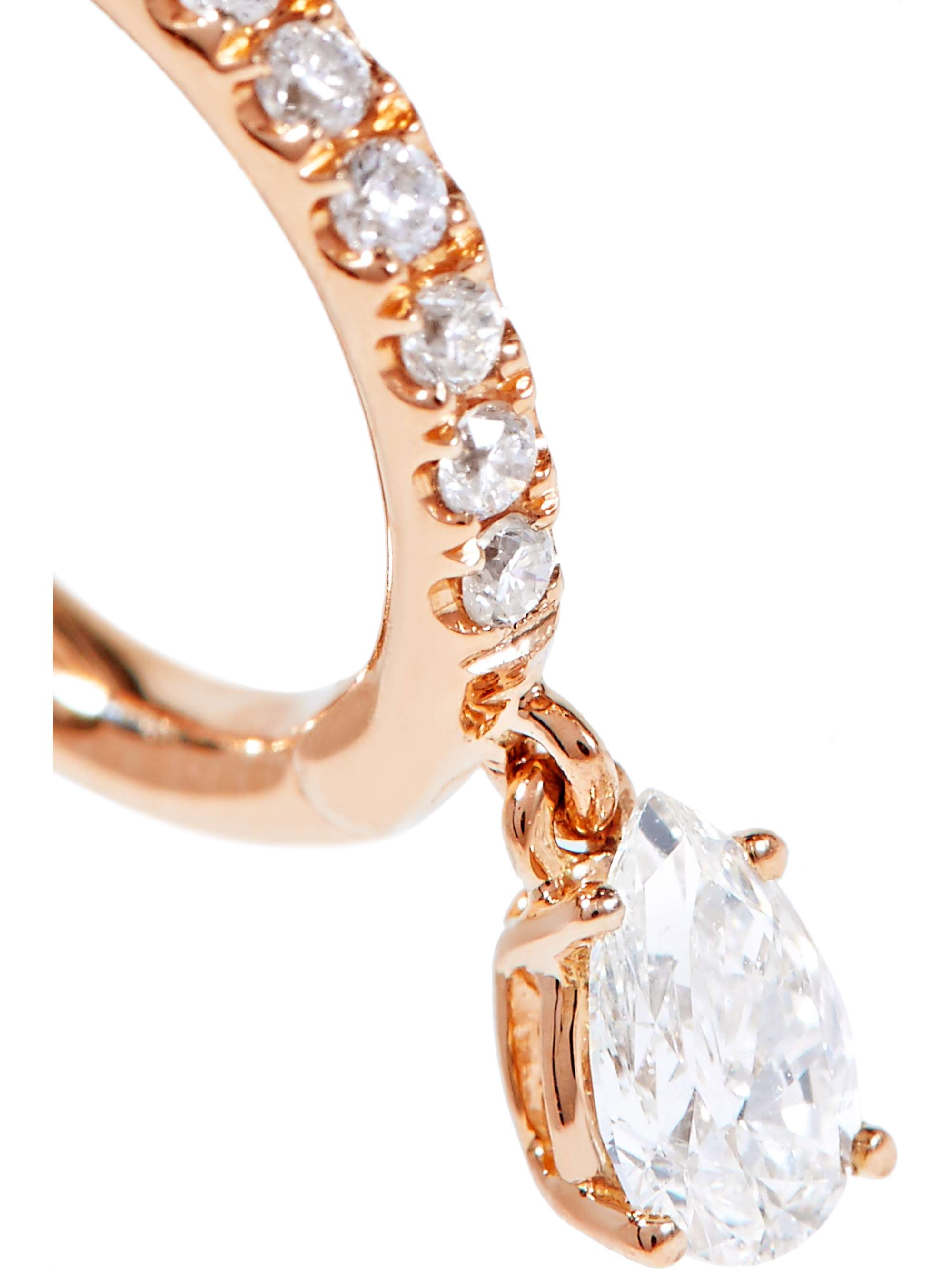 ANITA KO Huggies 18-karat rose gold diamond earring
