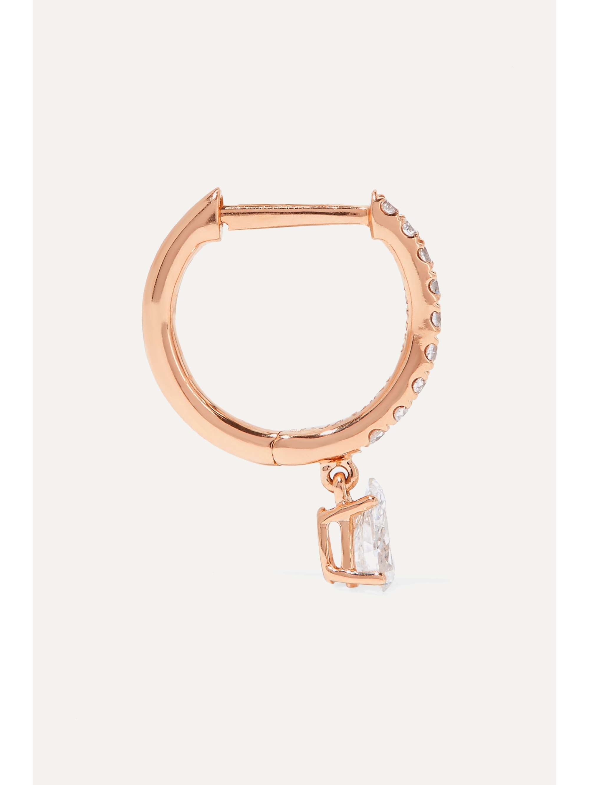 ANITA KO Huggies 18-karat rose gold diamond earring