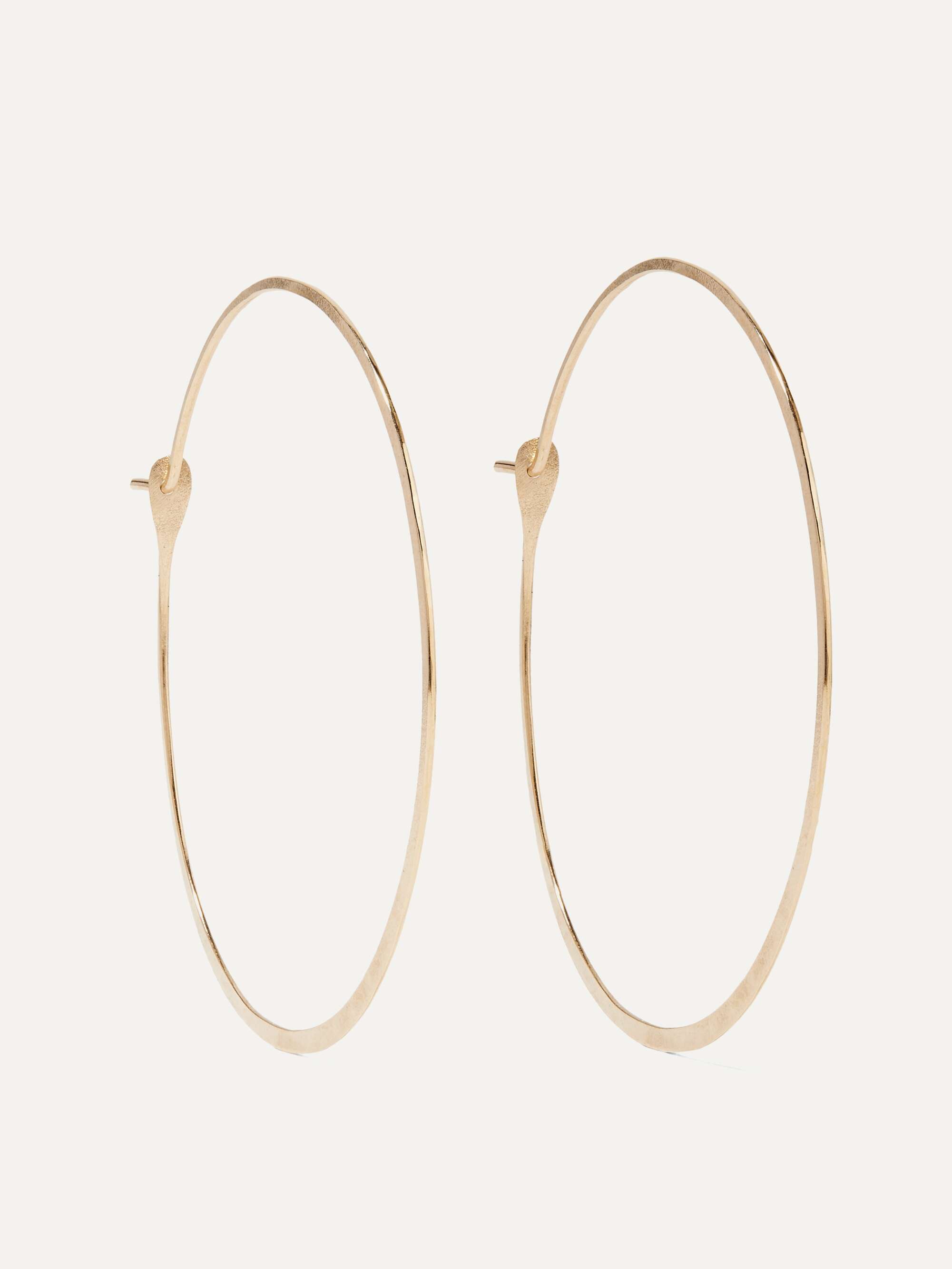 MELISSA JOY MANNING 14-karat gold hoop earrings | NET-A-PORTER