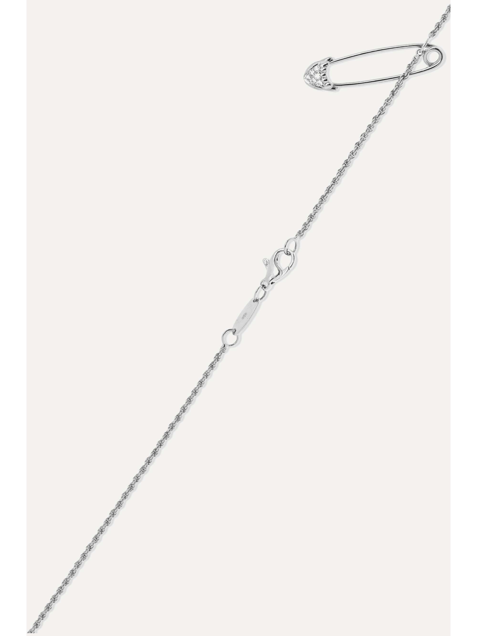 BOUCHERON Serpent Bohème long 18-karat white gold diamond necklace
