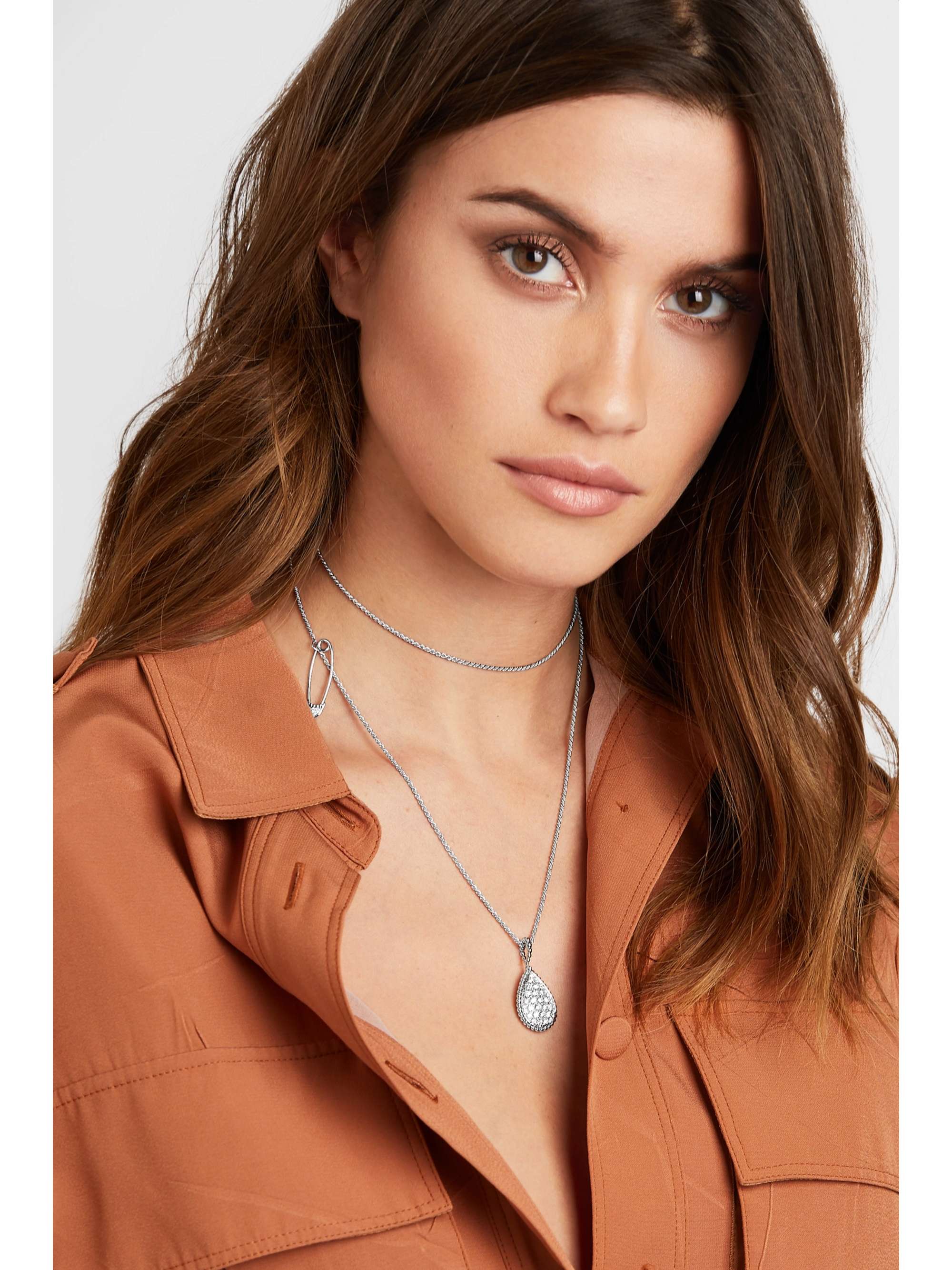 BOUCHERON Serpent Bohème long 18-karat white gold diamond necklace