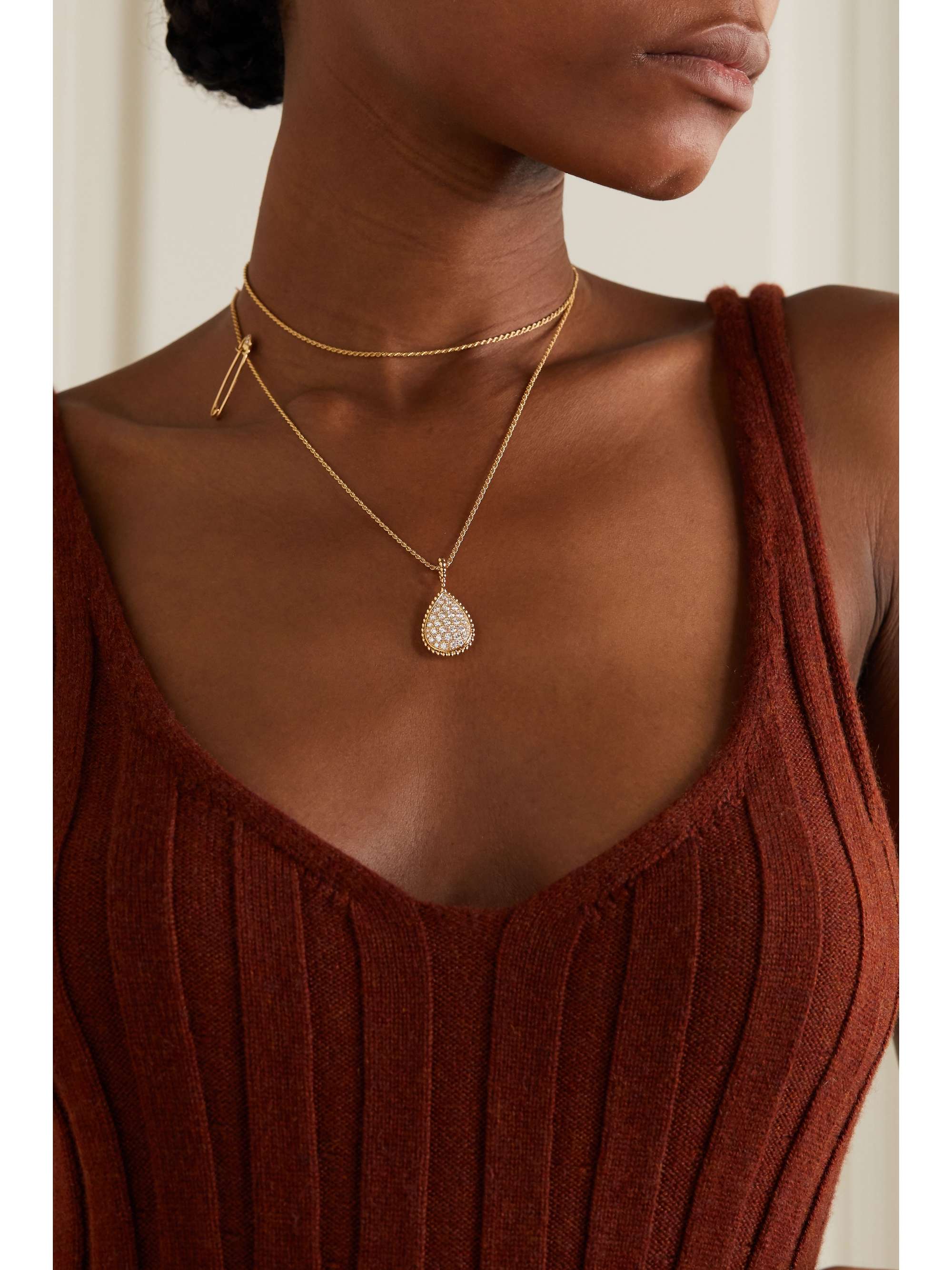 BOUCHERON Serpent Bohème 18-karat gold diamond necklace