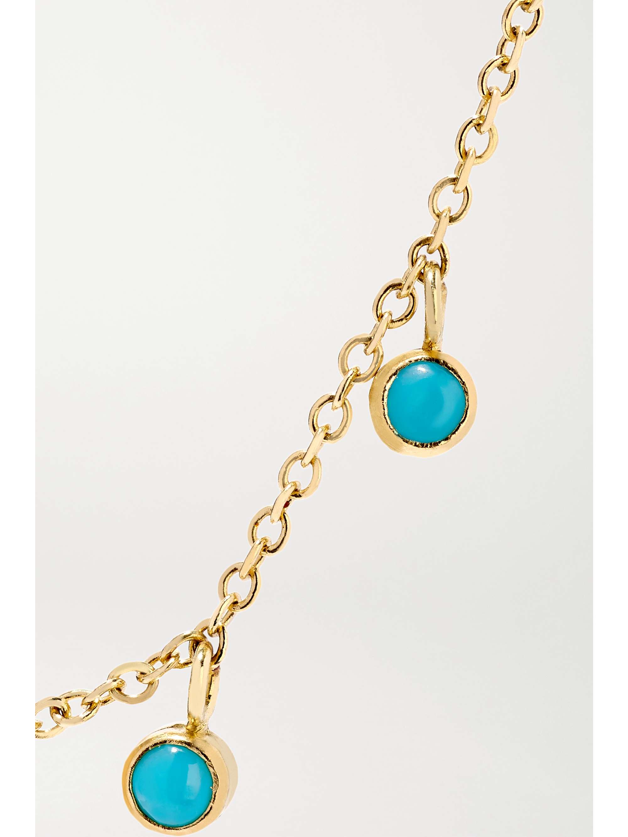 JENNIFER MEYER Collier en or 18 carats (750/1000) et turquoises