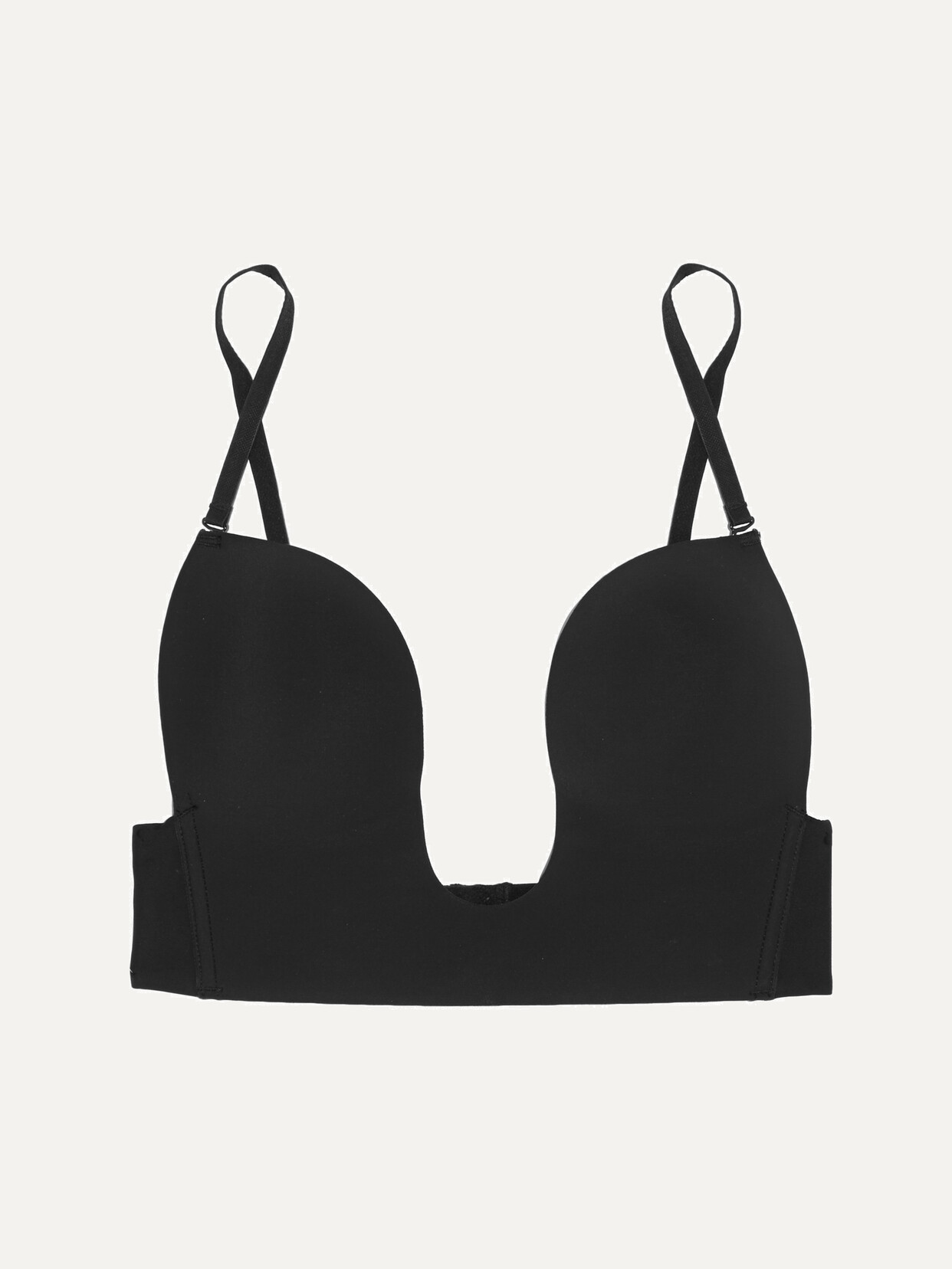 Fashion Forms Seamless U-plunge Wire-free Bra In Black
