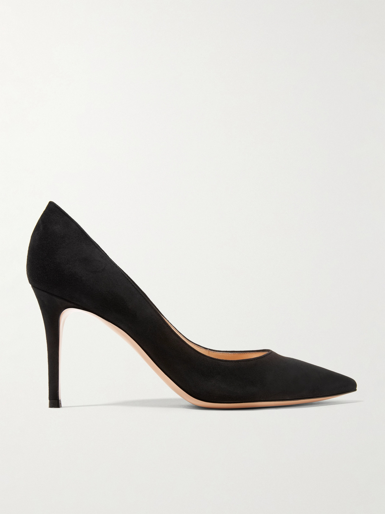 Gianvito Rossi Black Suede High Heel Pumps In Black