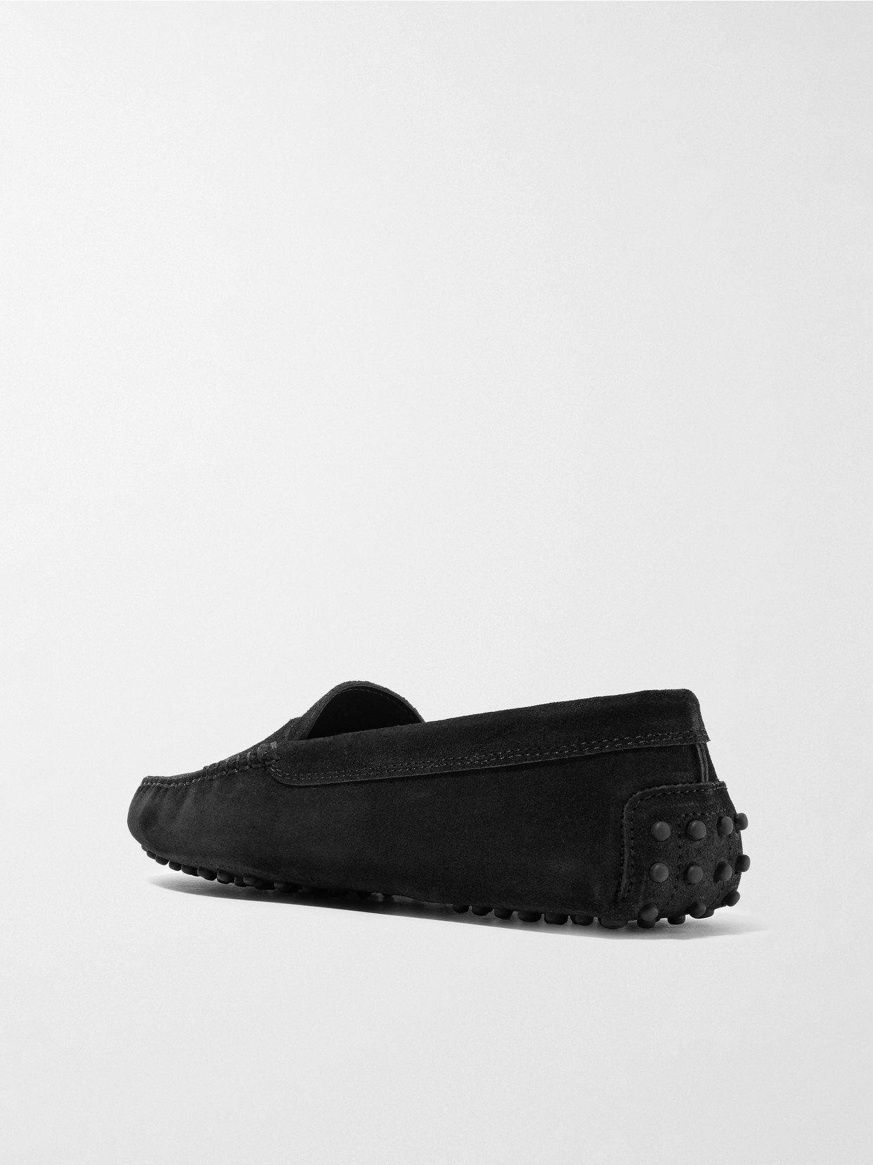 Tod's Black Black Gommini Leather Driving Shoes In Black