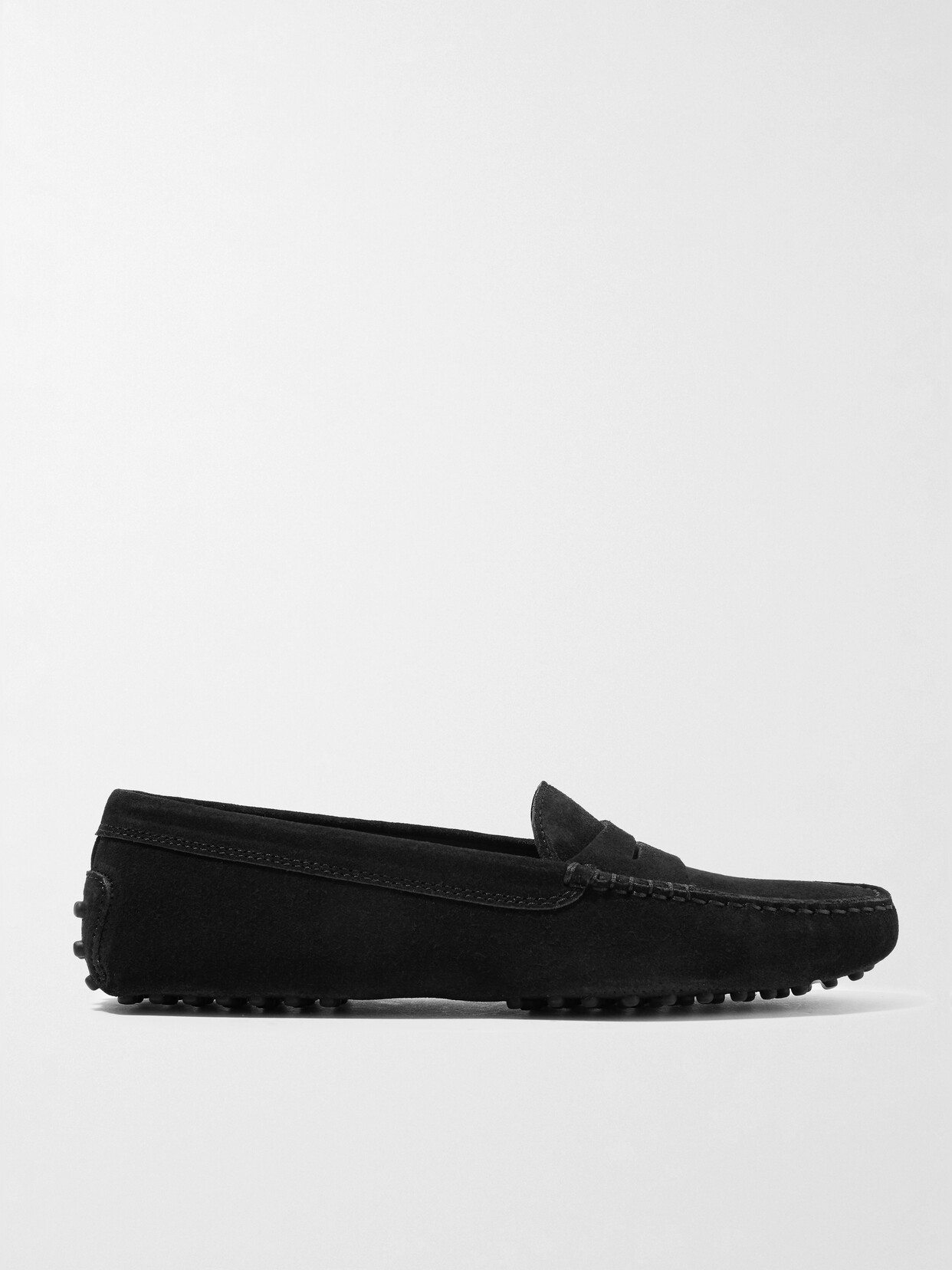 Shop Tod's Gommino Suede Loafers In Black