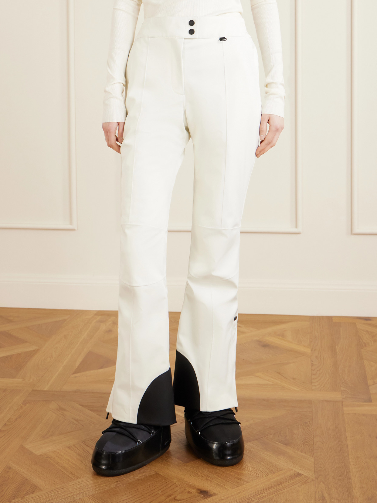 Moncler Flared Ski Pants In White