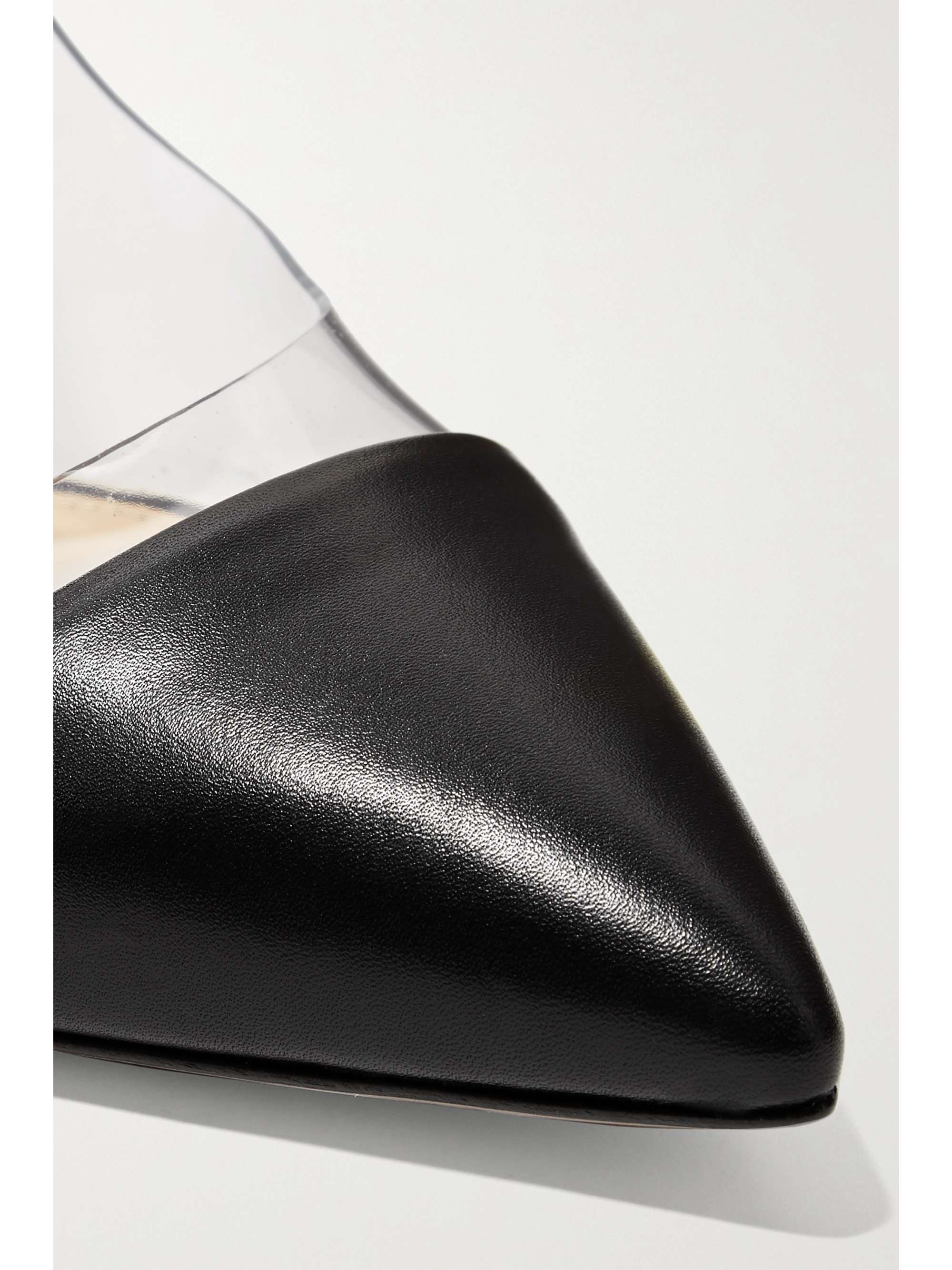 GIANVITO ROSSI Plexi 100 leather and PVC pumps
