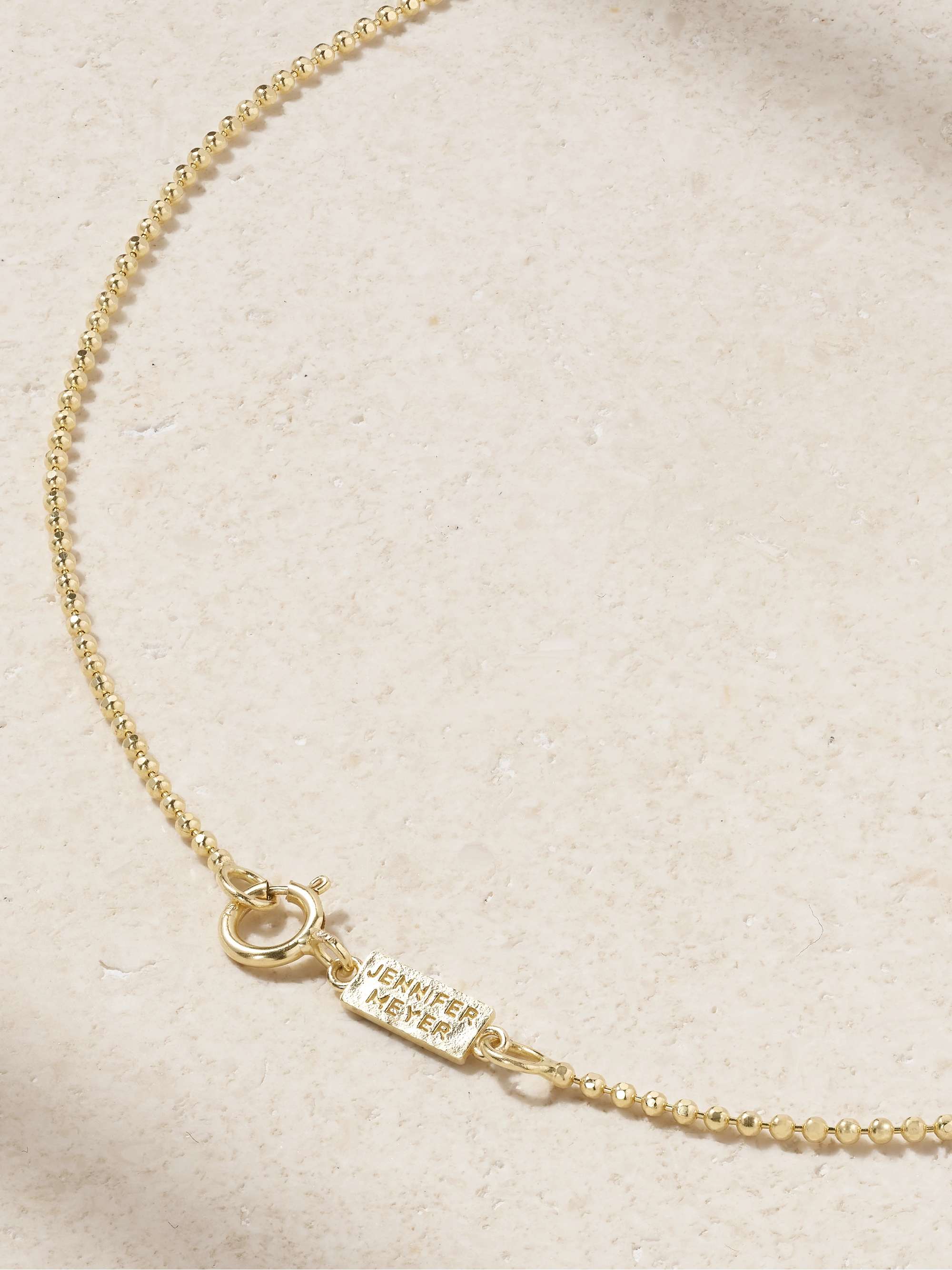 JENNIFER MEYER Letter 18-karat gold necklace