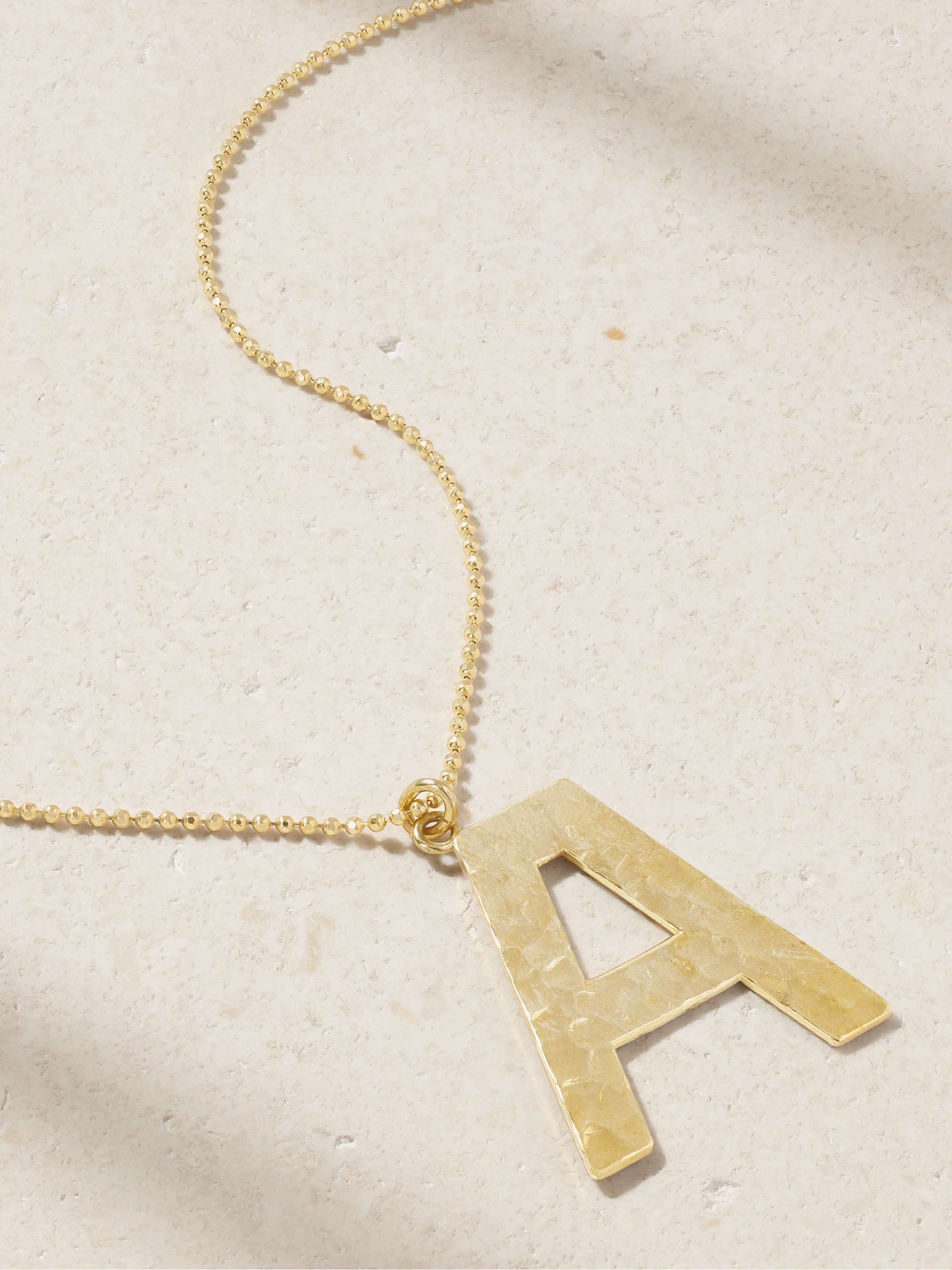 JENNIFER MEYER Letter 18-karat gold necklace