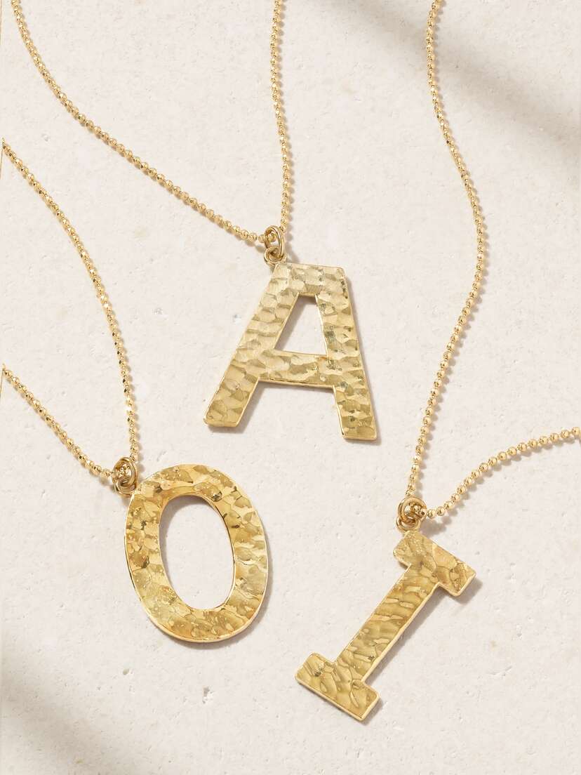 Jennifer Meyer Initial 18-karat Gold Necklace