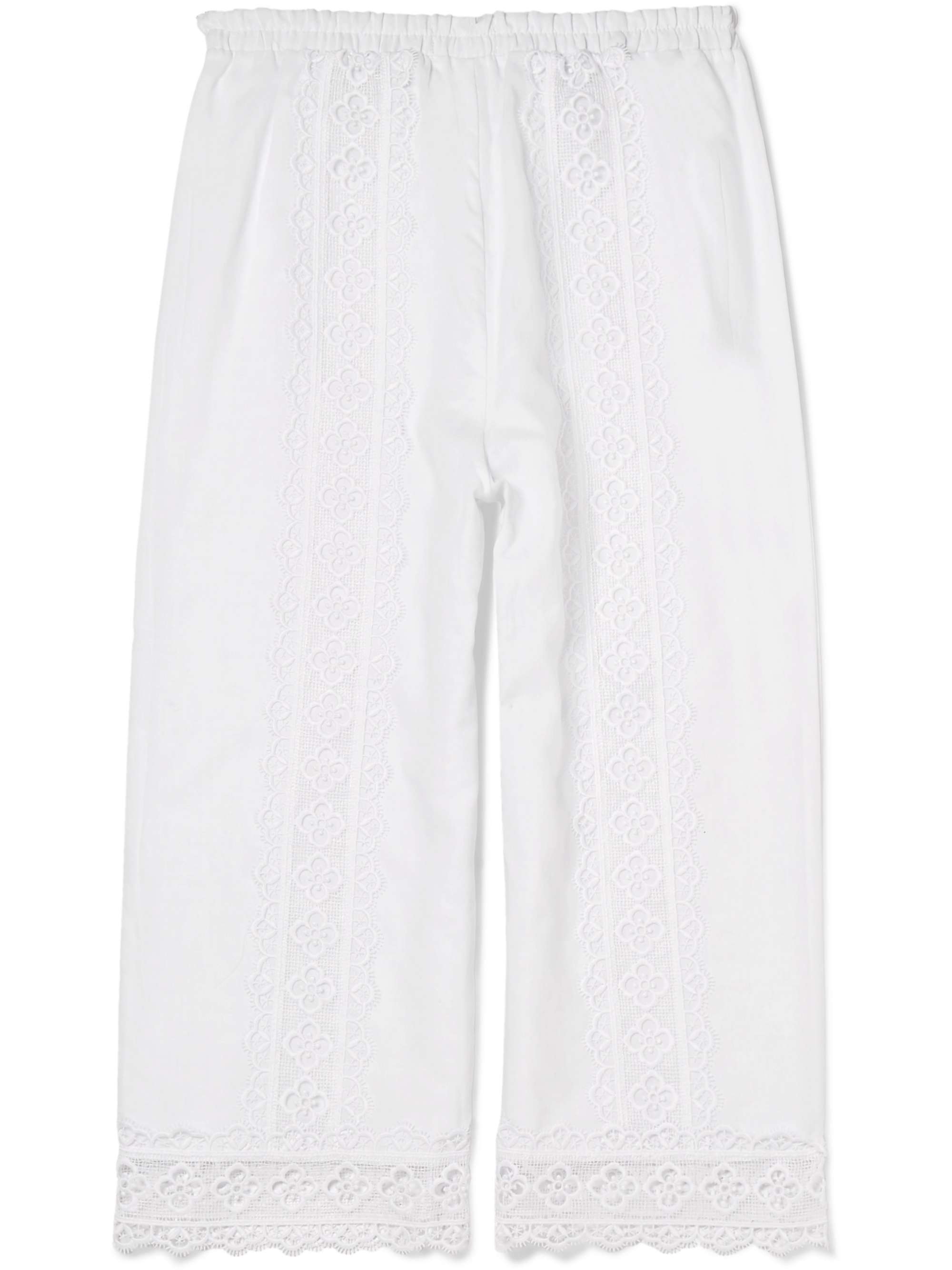 CHARO RUIZ KIDS Crocheted lace-paneled cotton-blend pants