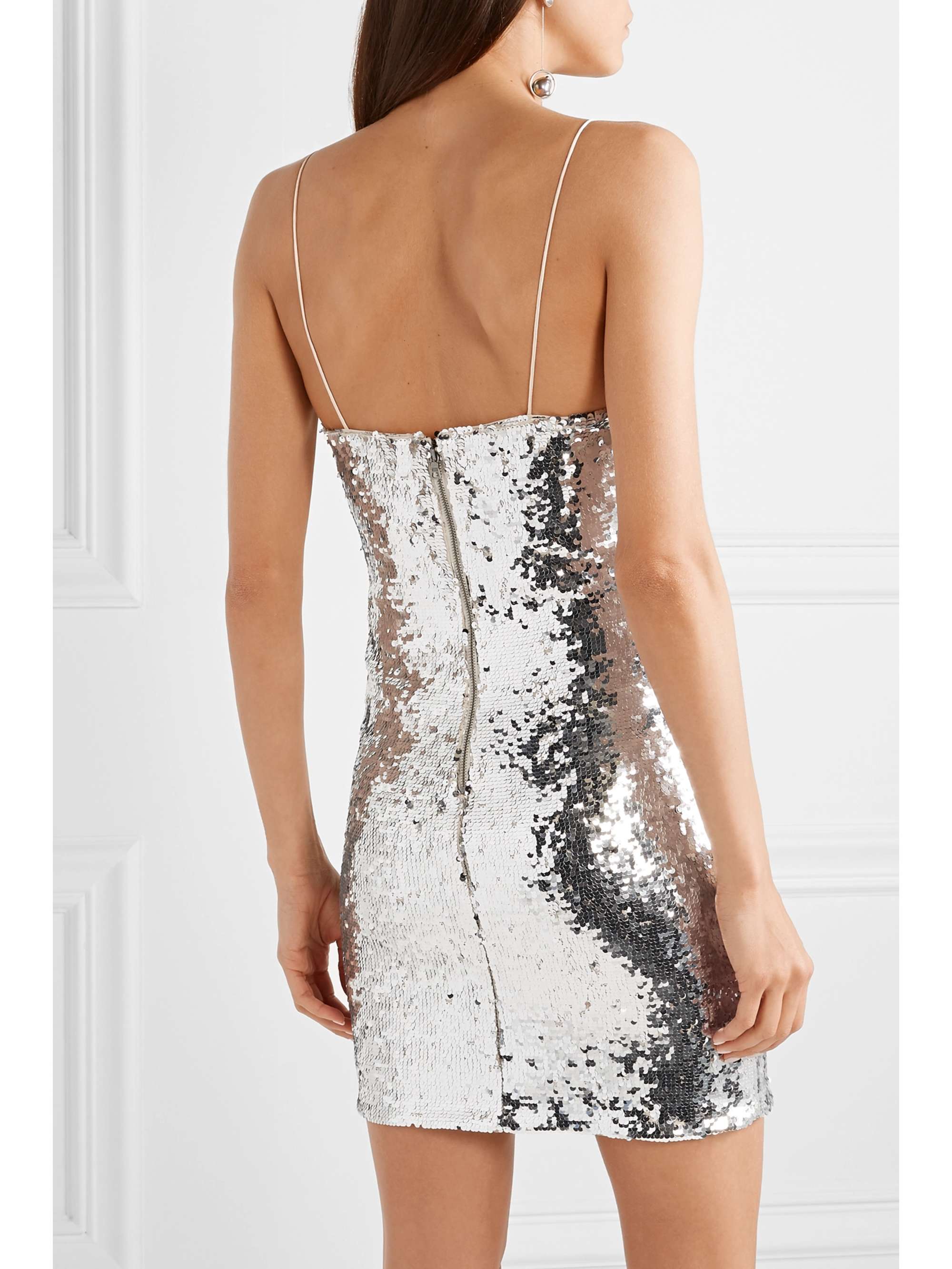 ALICE + OLIVIA Giselle sequined tulle mini dress
