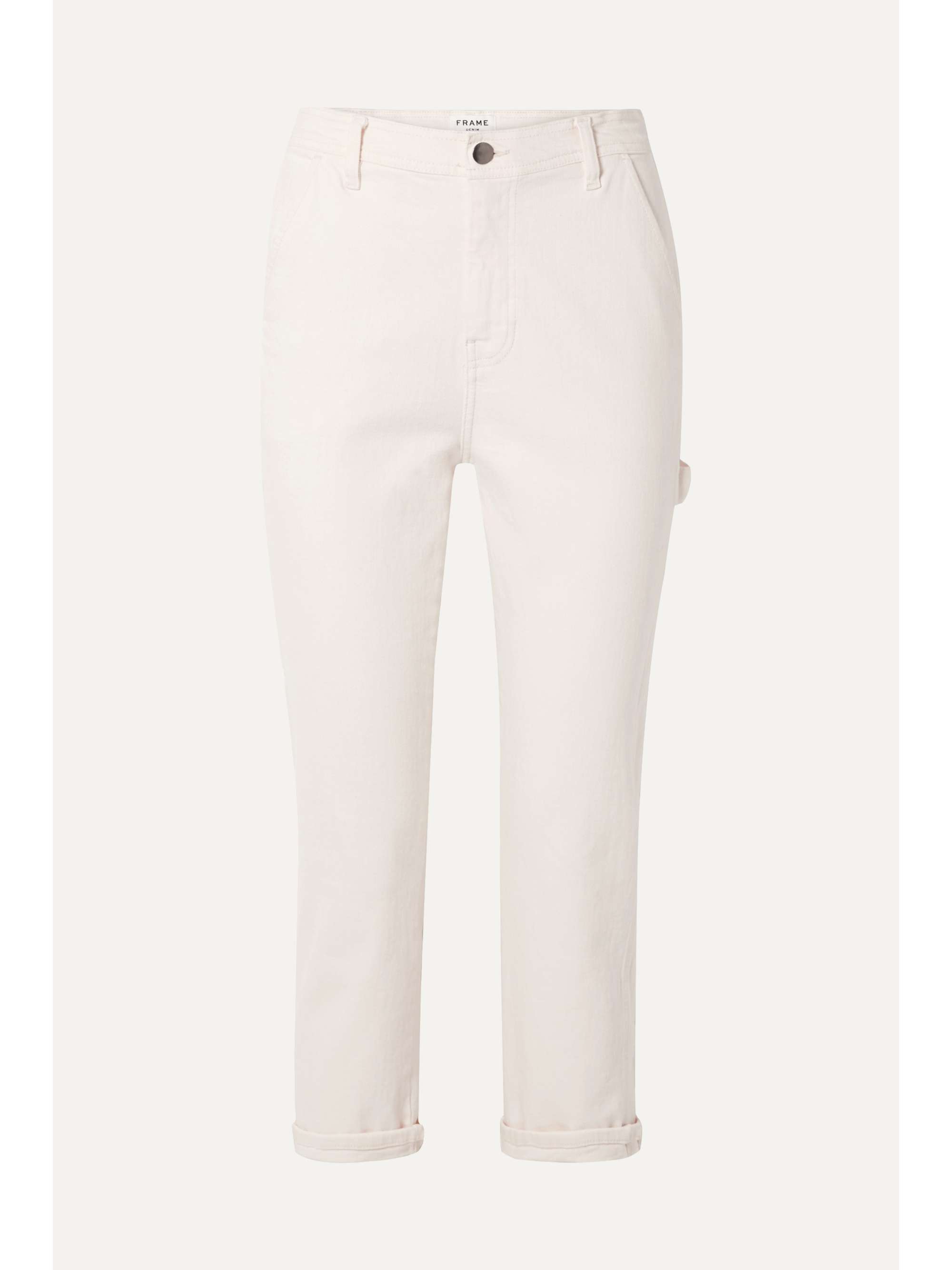 Frame - Carpenter Cropped High-rise straight-leg Jeans - White - 29 - Net A Porter