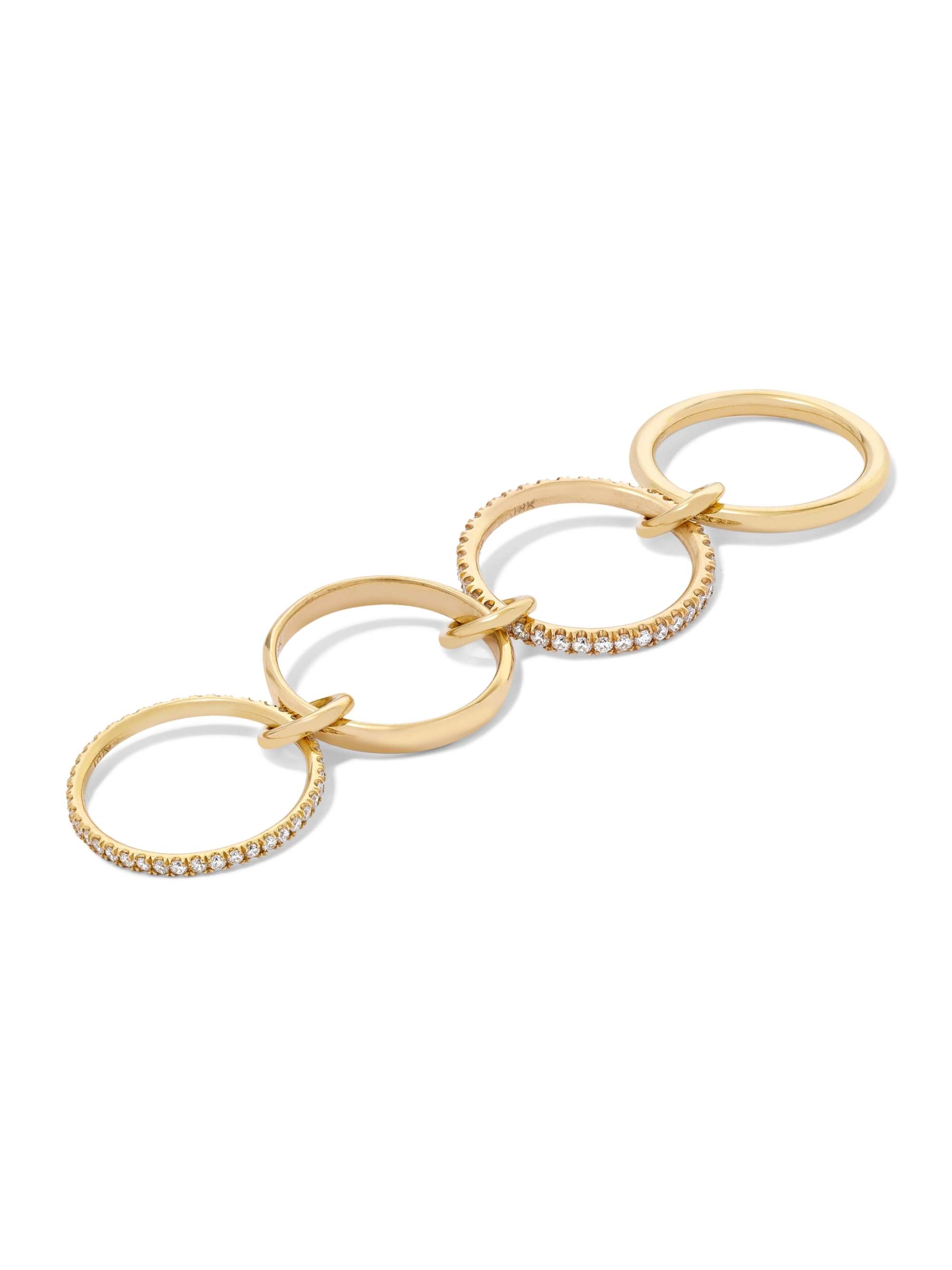 SPINELLI KILCOLLIN Polaris set of four 18-karat white gold diamond rings