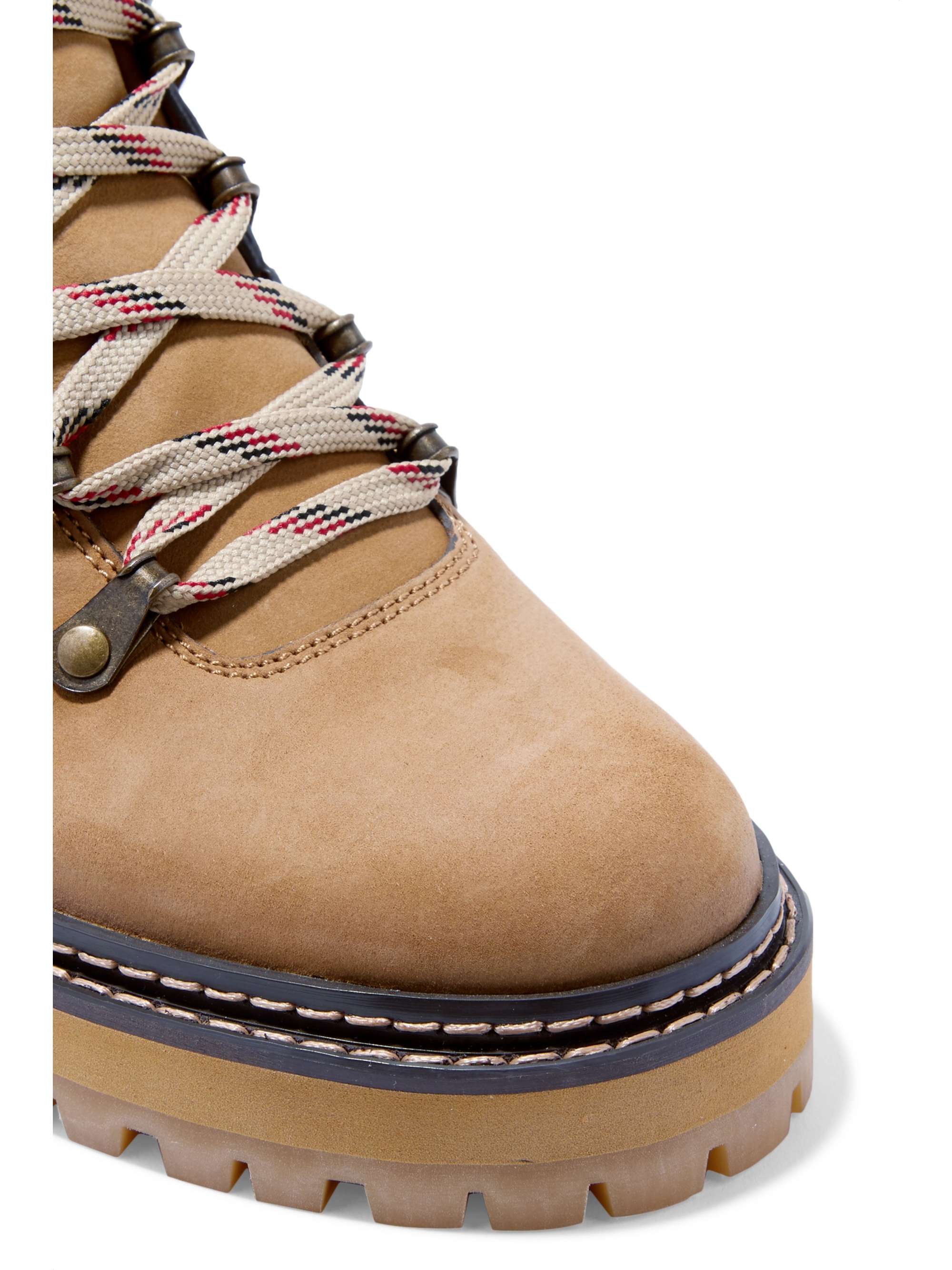 SEE BY CHLOÉ Leather-trimmed nubuck ankle boots