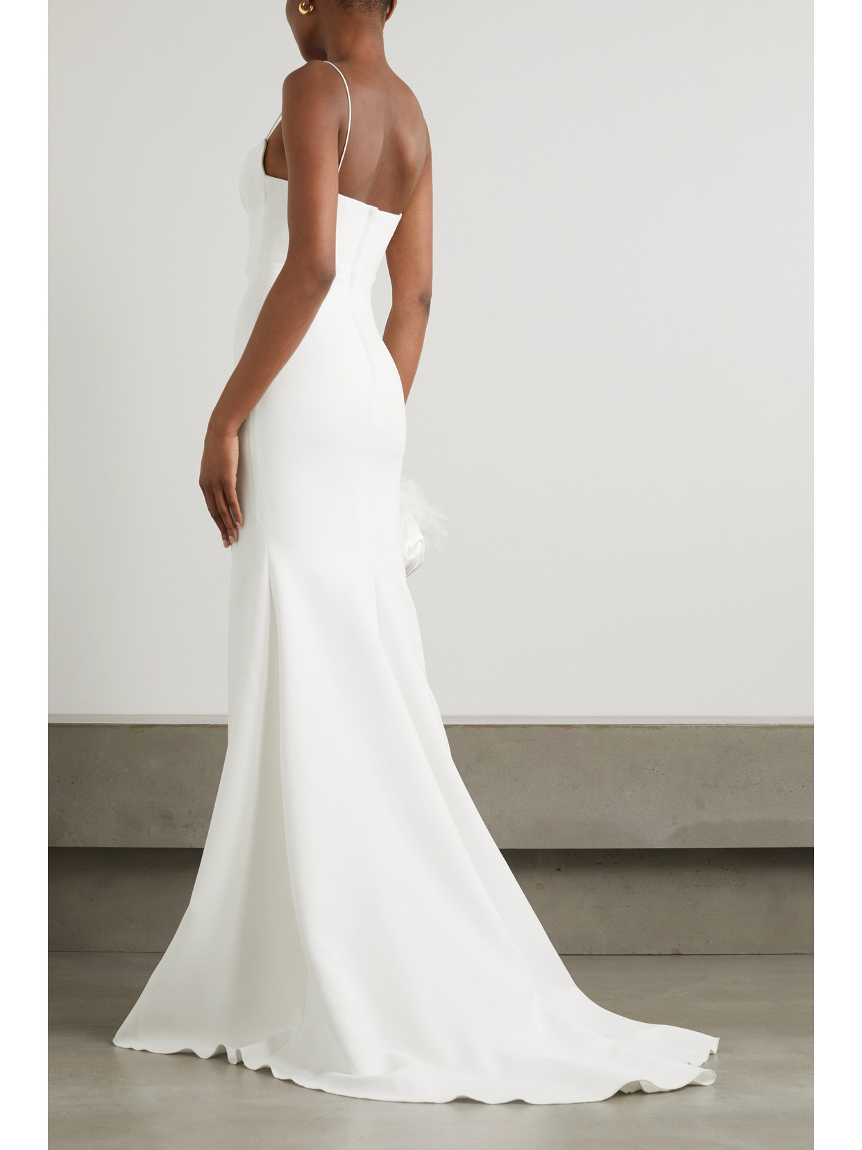 Alex Perry Eliza Satin-crepe Gown In White