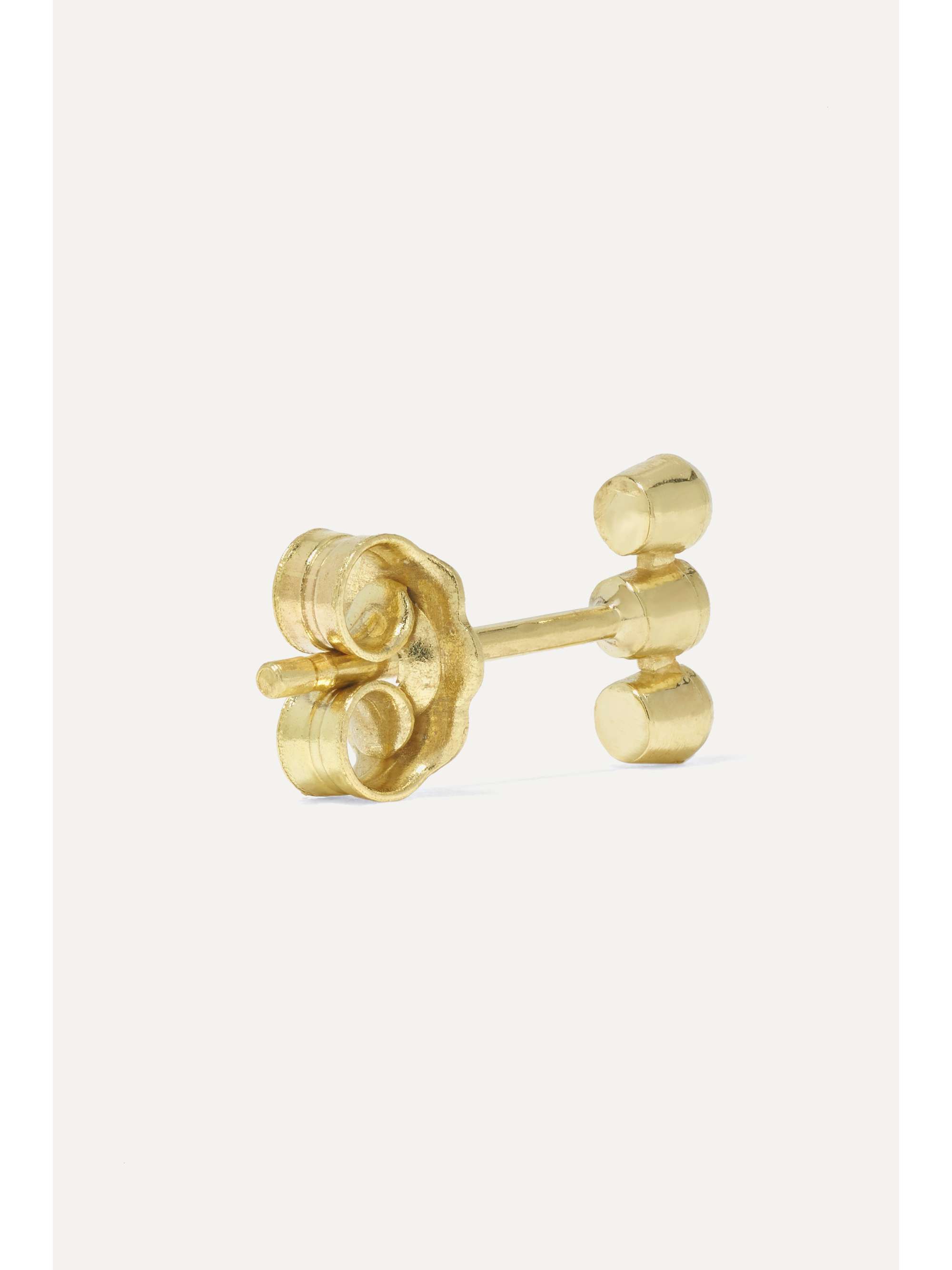 JENNIFER MEYER 18-karat gold turquoise earrings