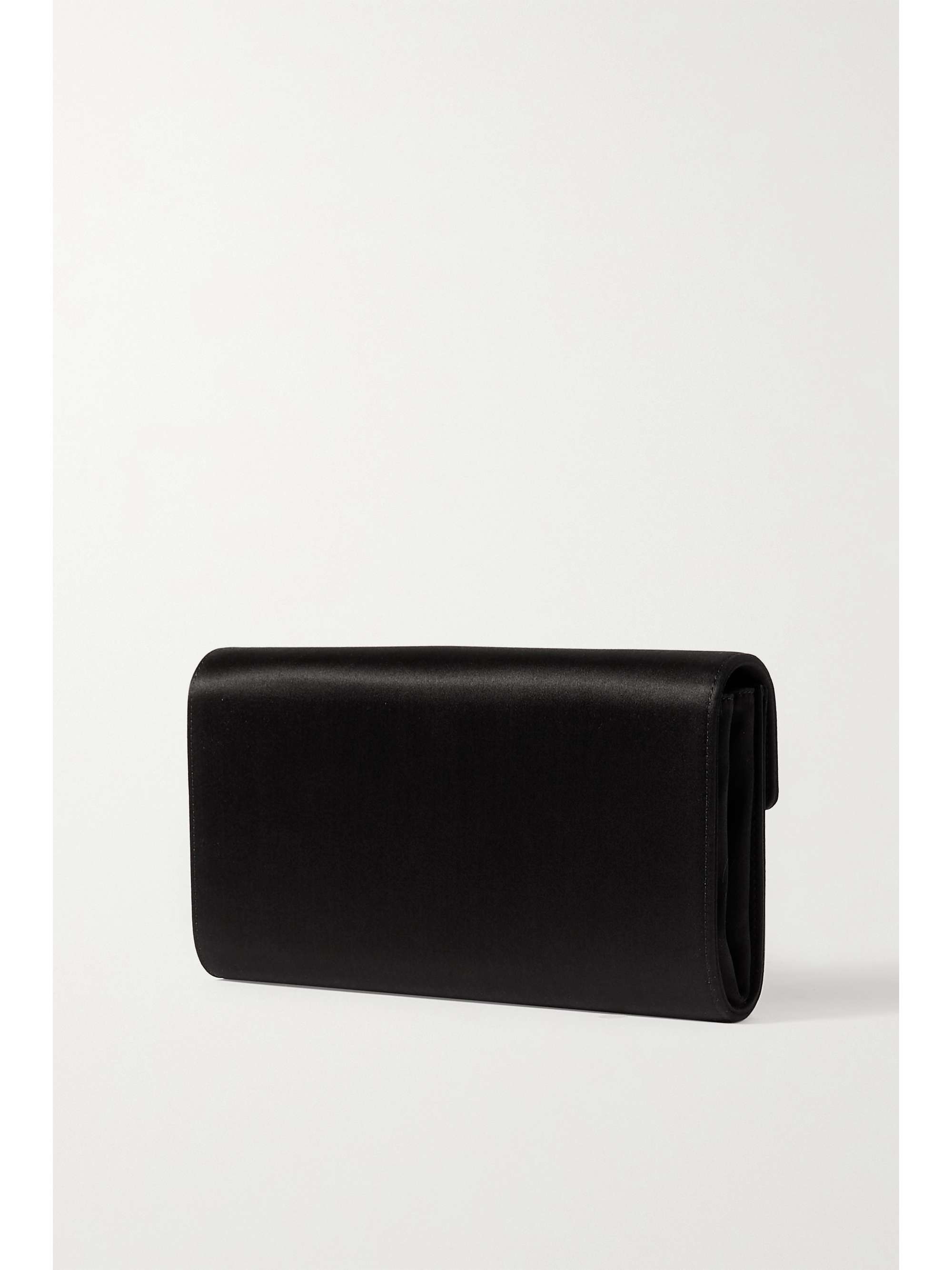 ROGER VIVIER Flower crystal-embellished satin clutch