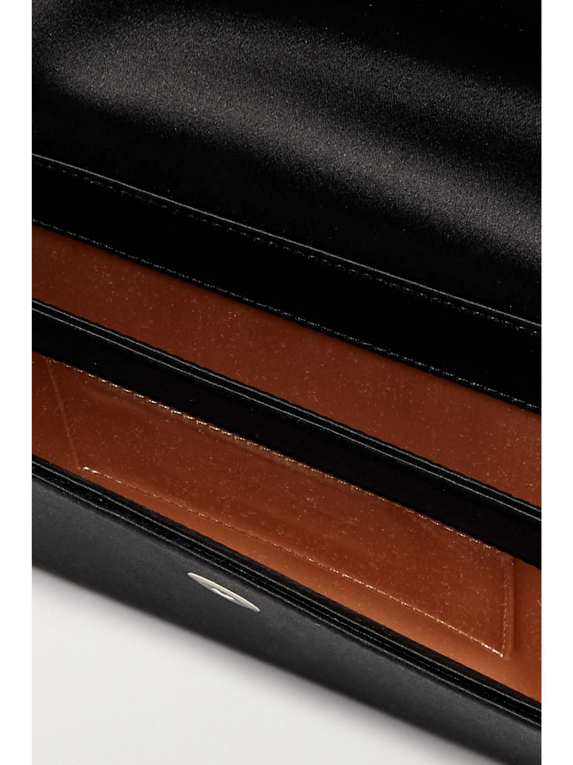 ROGER VIVIER Flower crystal-embellished satin clutch