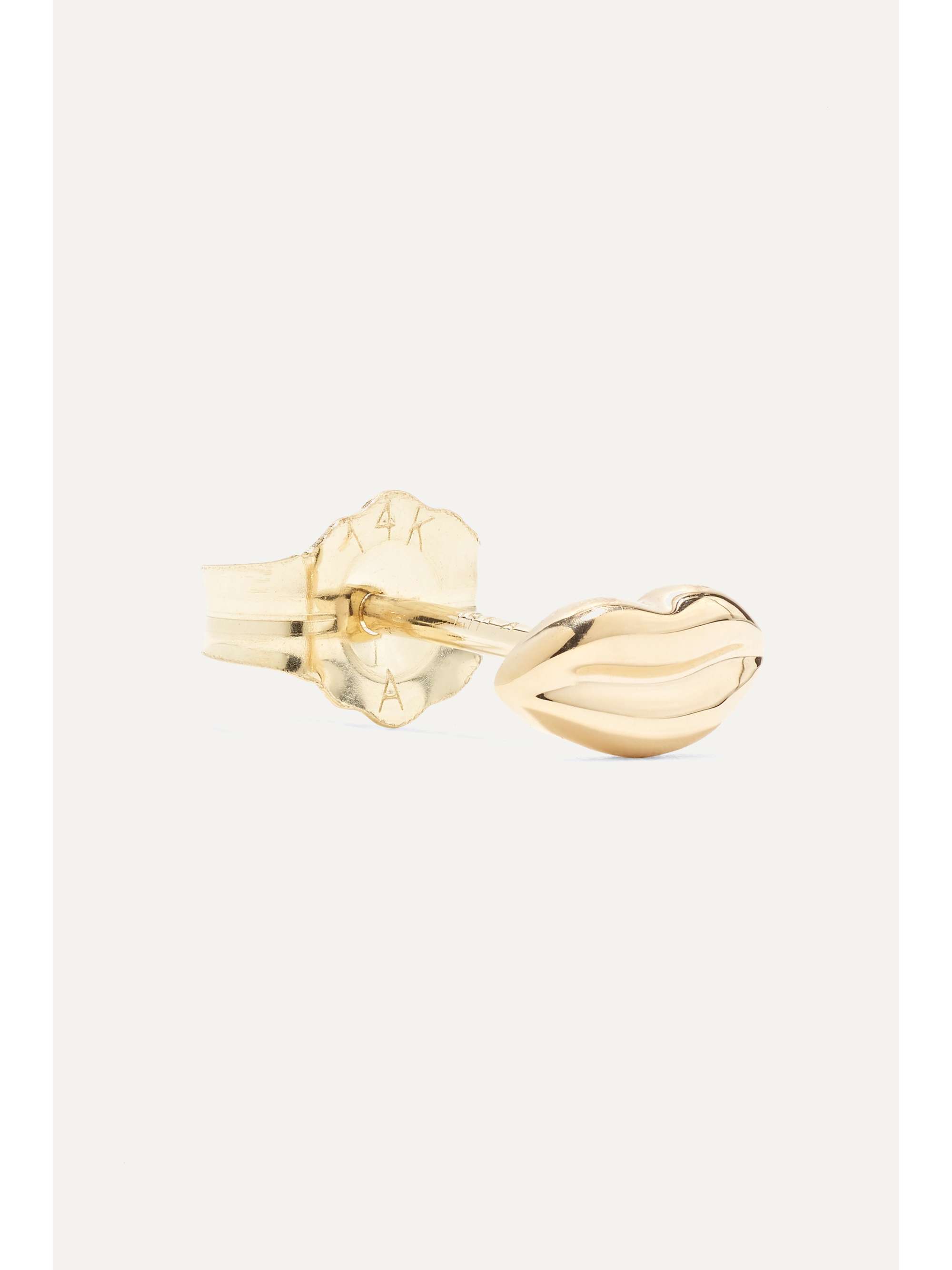ALISON LOU Mini Lip 14-karat gold earring