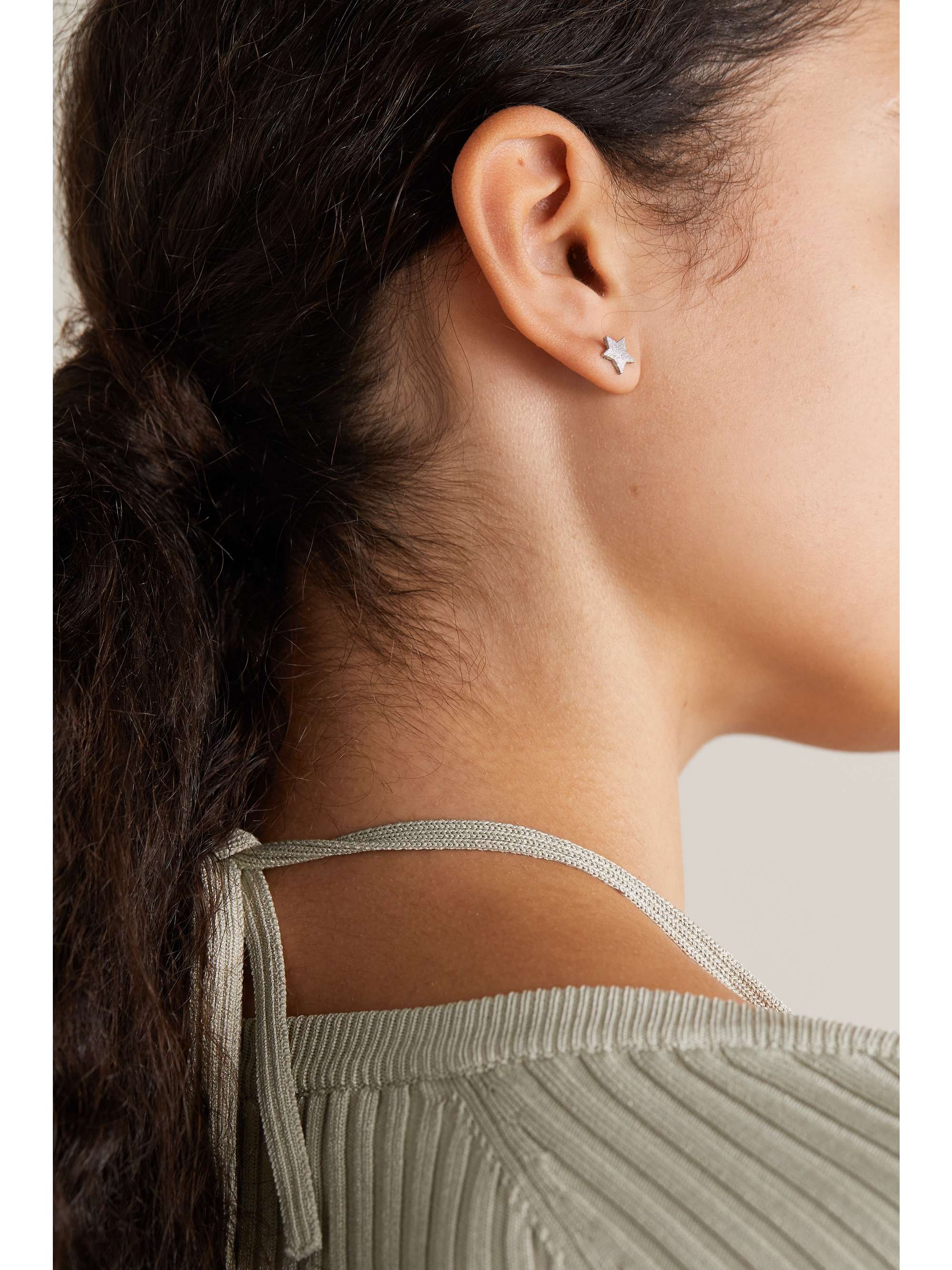 CAROLINA BUCCI 18-karat white gold earrings