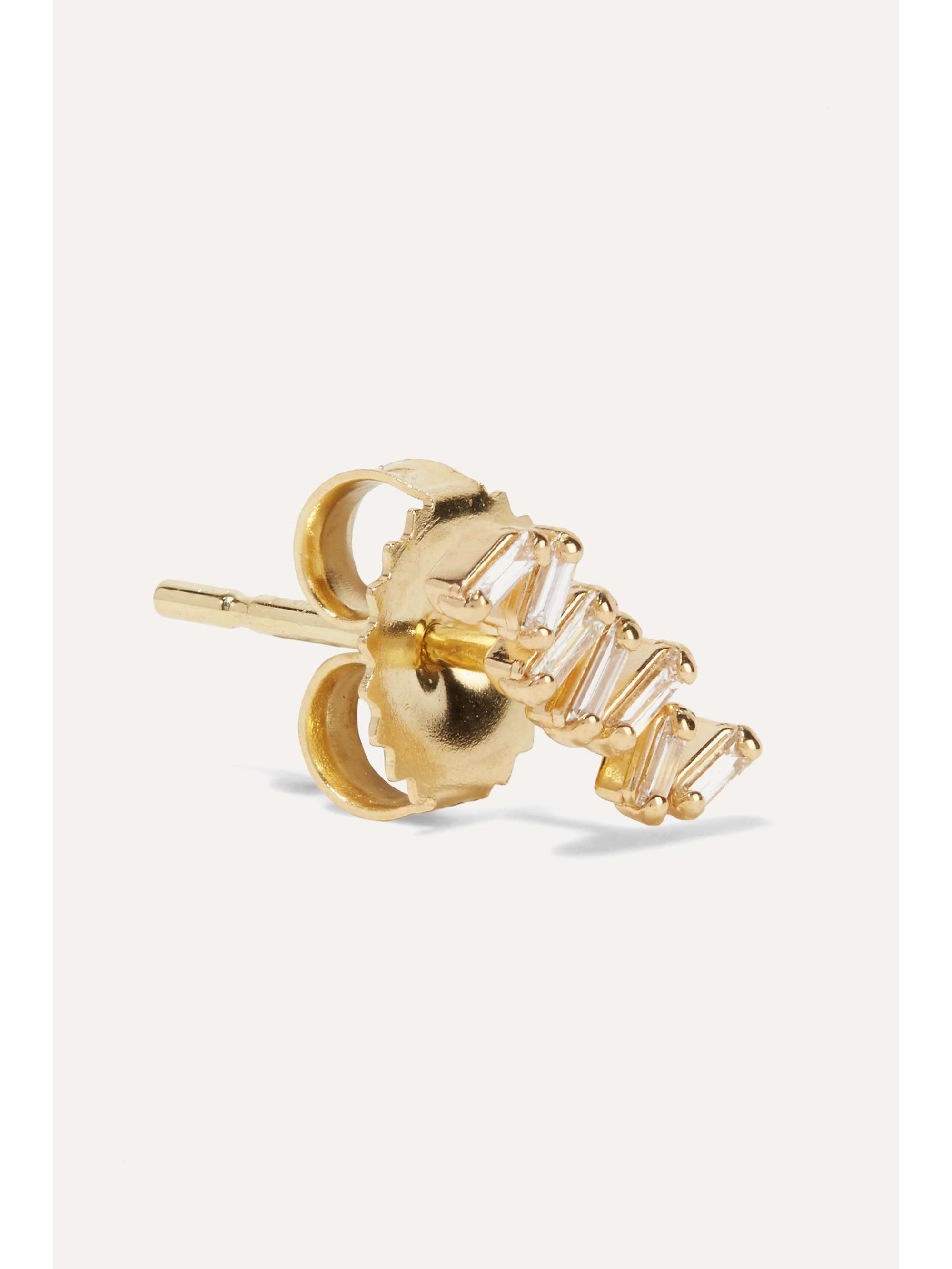 SUZANNE KALAN 18-karat gold diamond earrings