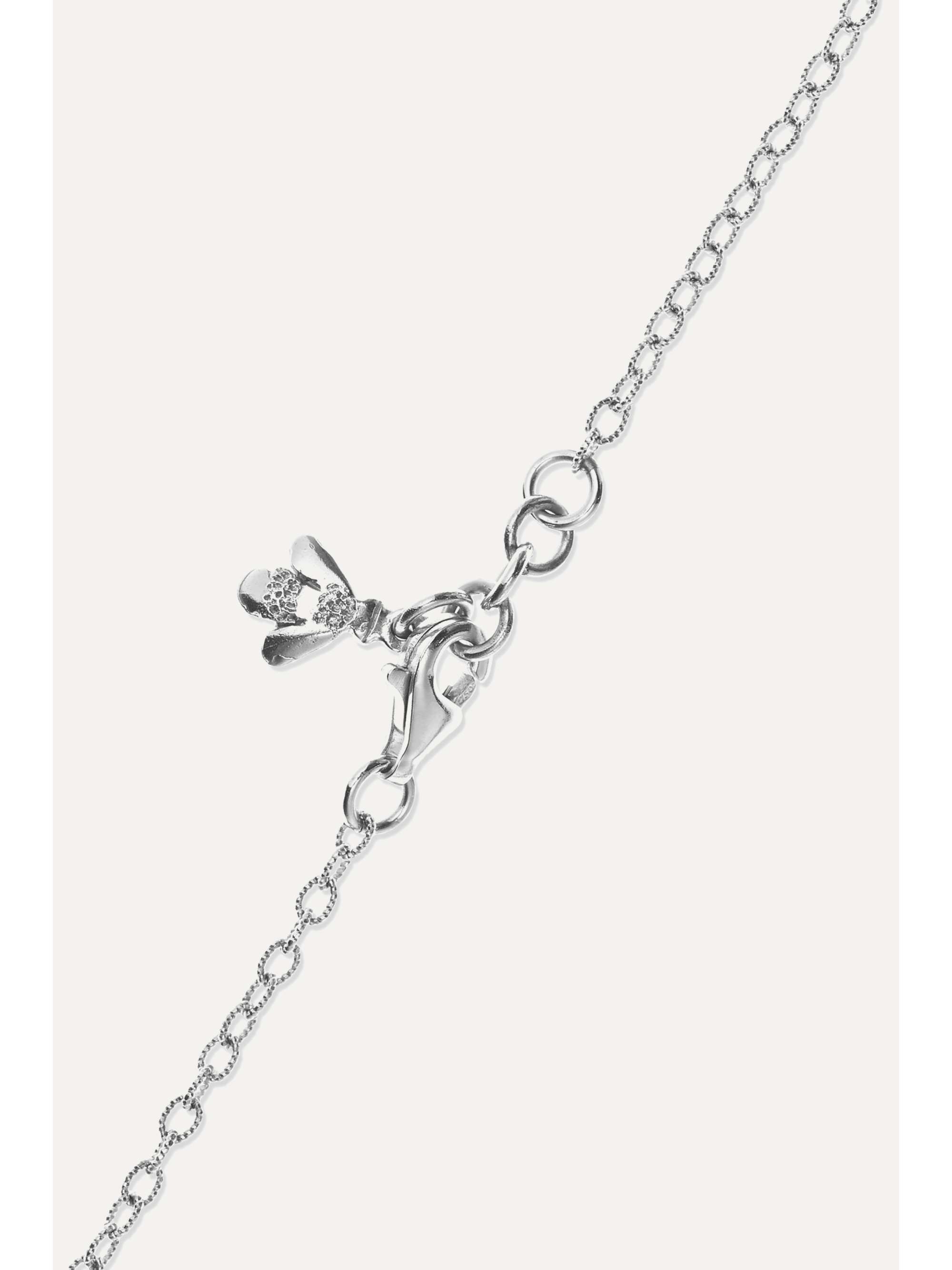 CAROLINA BUCCI Superstellar 18-karat white gold, pearl and diamond necklace